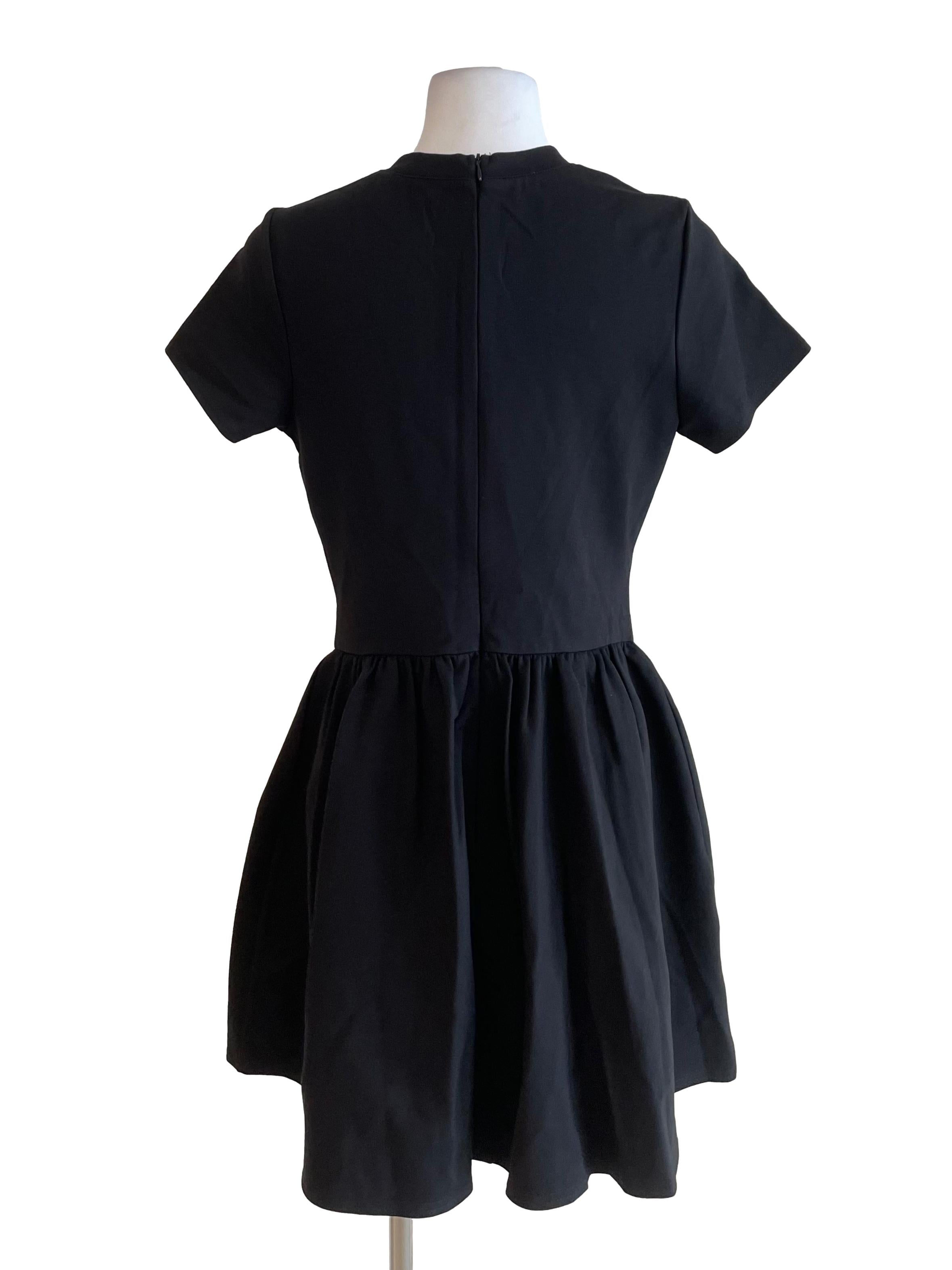Black Panelled Ballet Tee Dress
