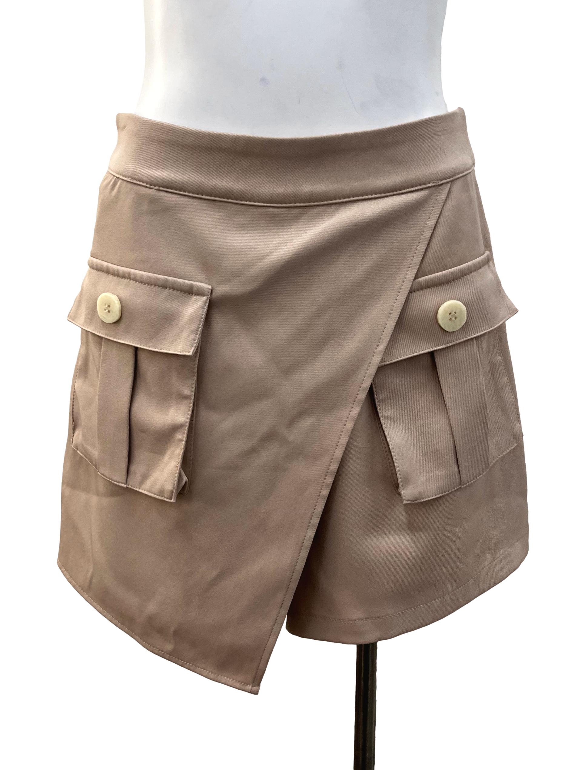 Beige Cargo Shorts