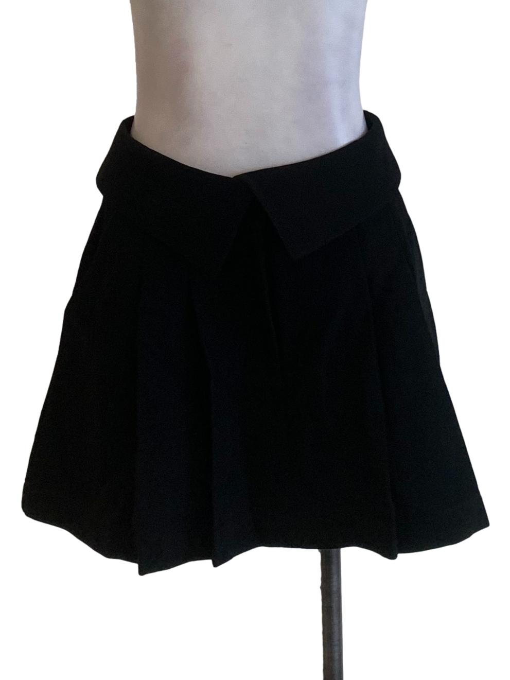 Black Pleated Mini Skort
