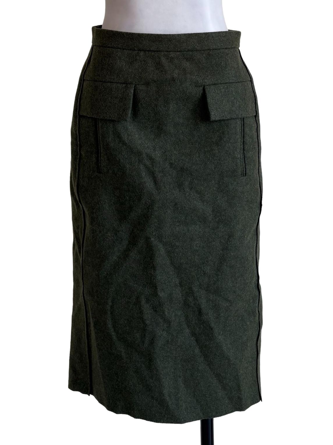 Seaweed Green Felt Skirt