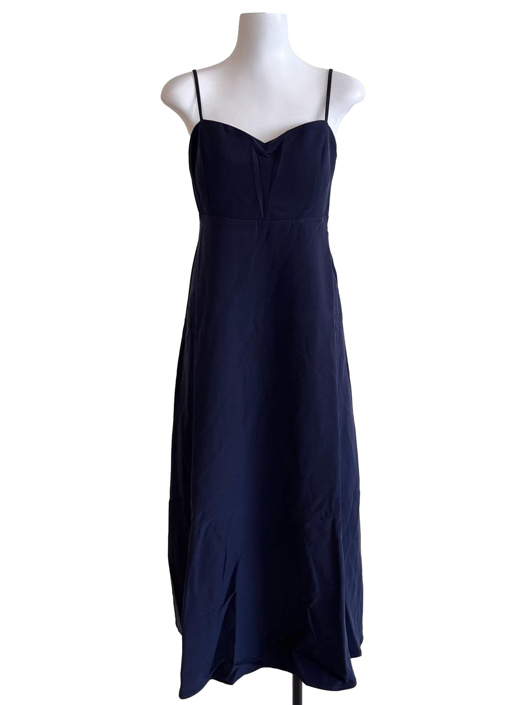 Navy Blue Midi Sun Dress