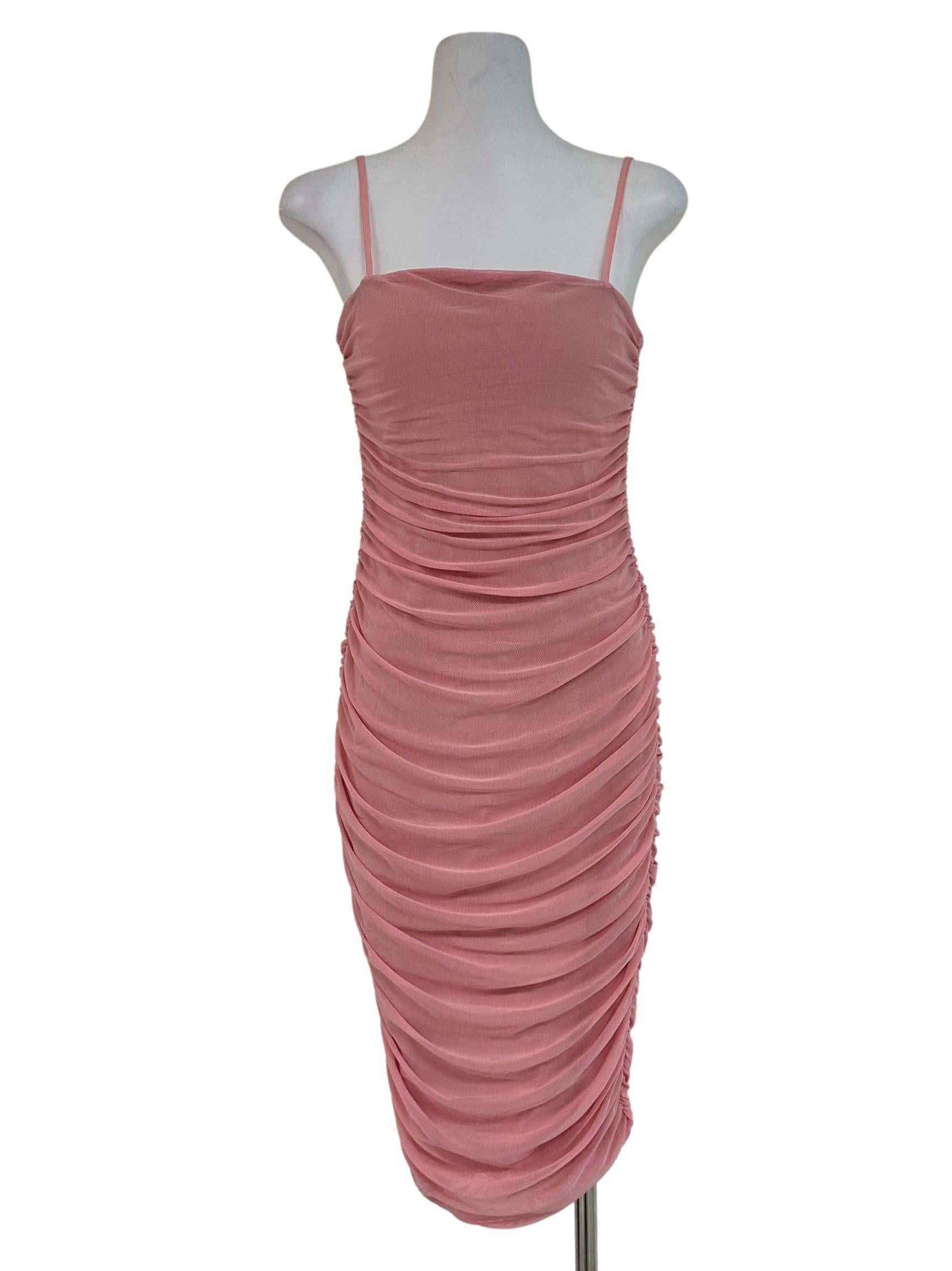 Strawberry Pink Padded Bodycon Dress