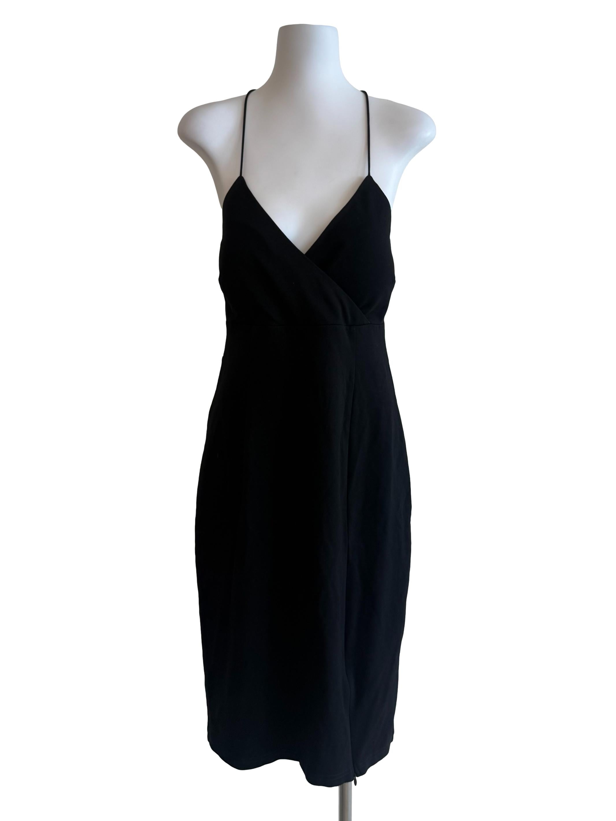 Black Crossed Straps Fit Dress