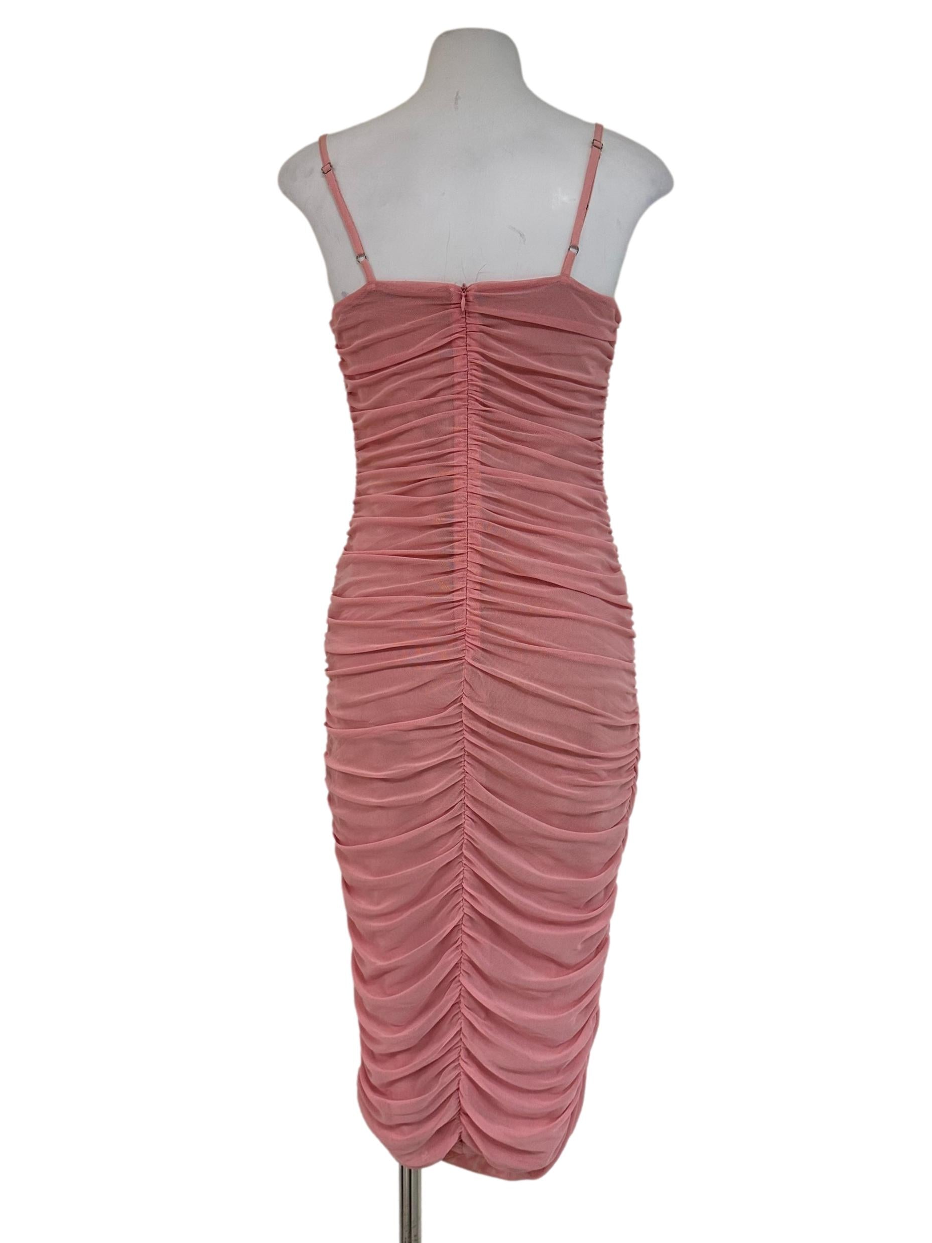 Strawberry Pink Padded Bodycon Dress