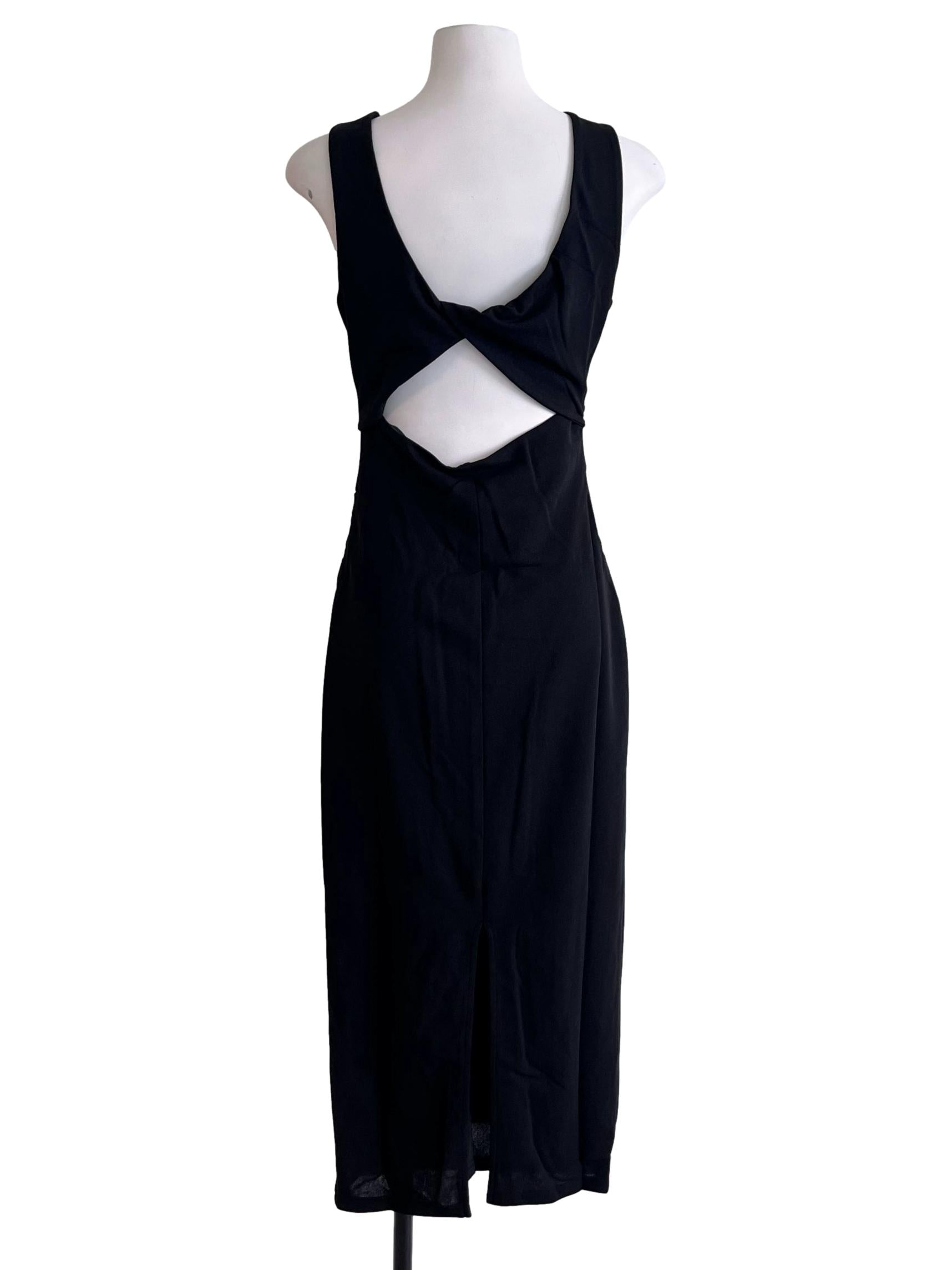 Jade Black Sheath Midi Dress