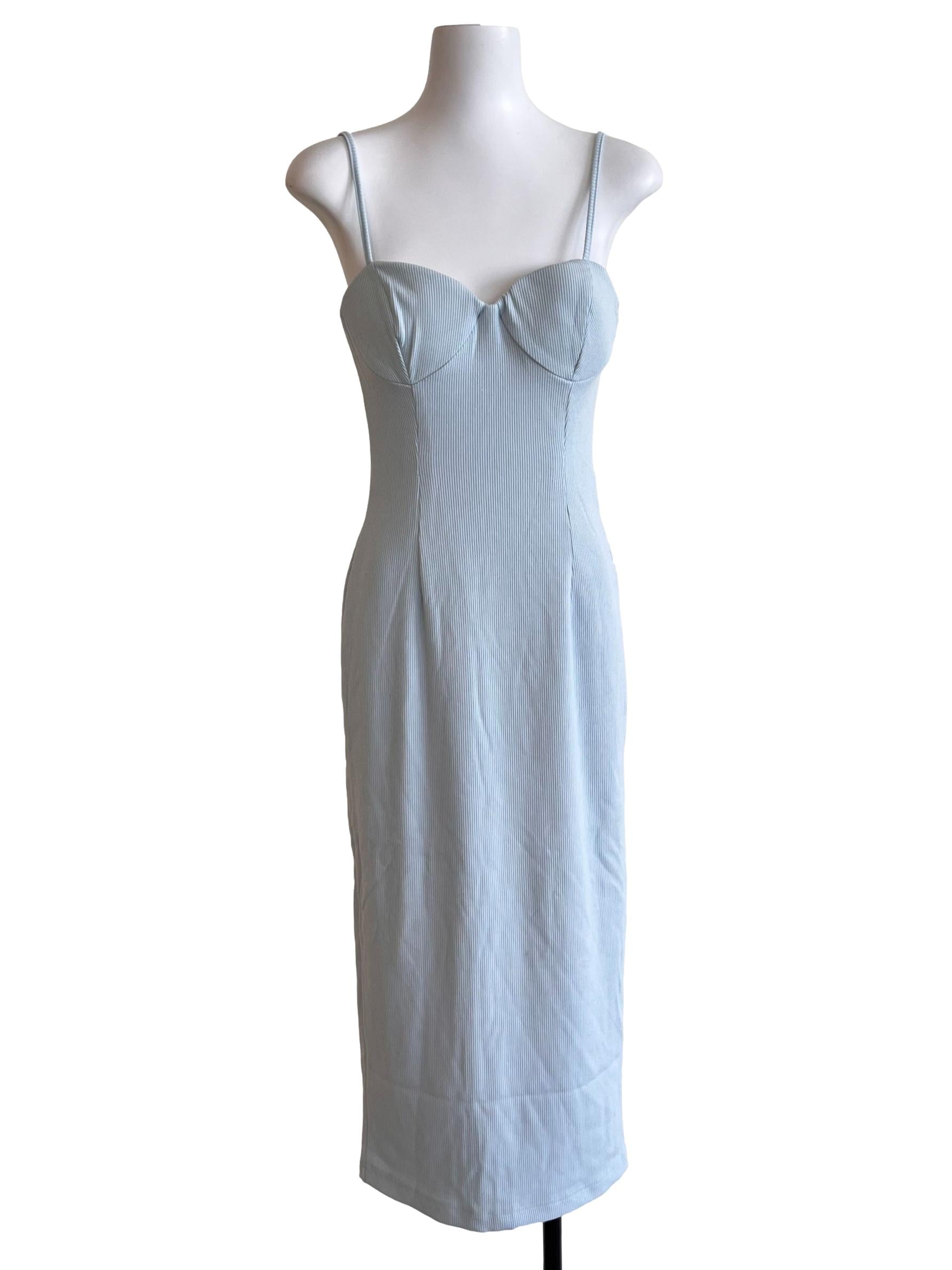 Sky Blue Spaghetti Strap Slip Dress