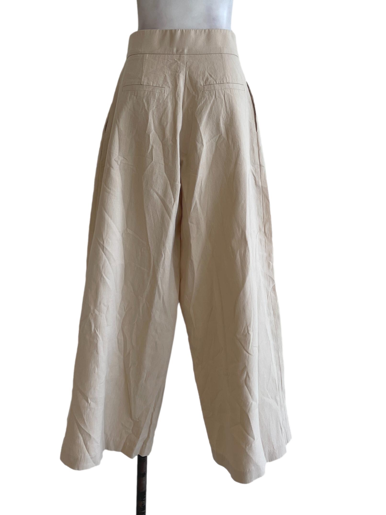 Ivory Beige Formal Pants