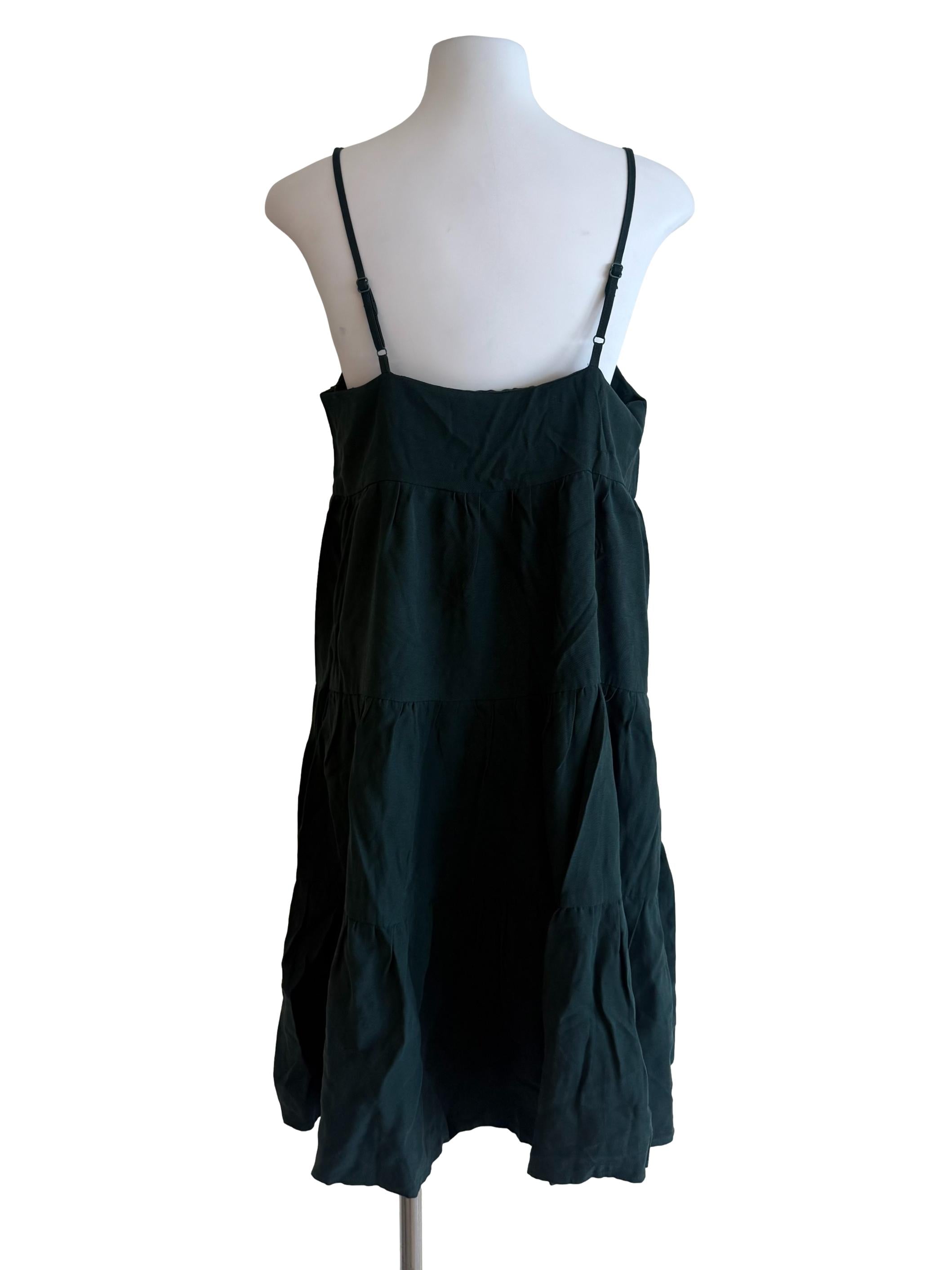 Pine Green Tiered Jumper Dress