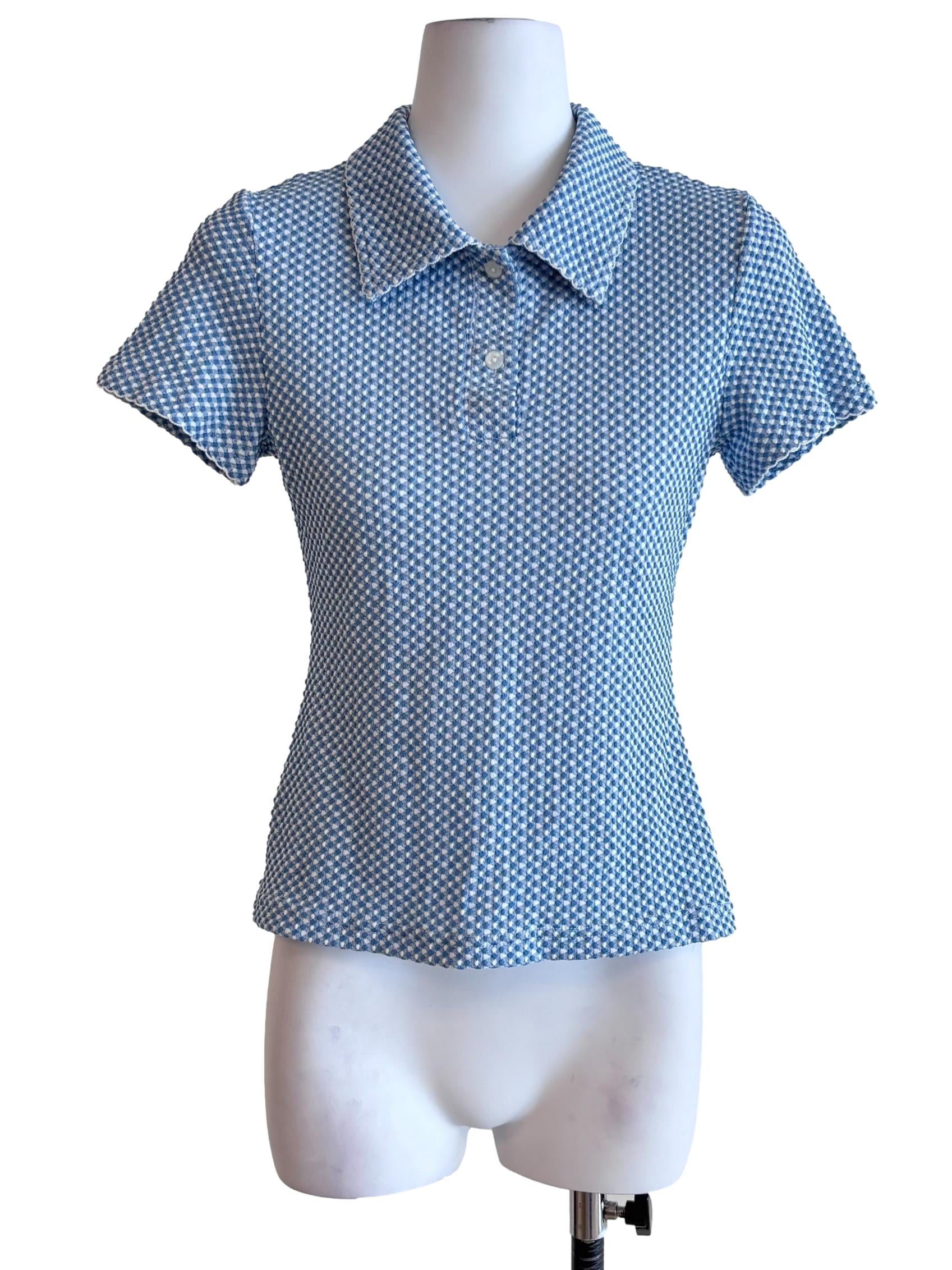 Blueberry Blue Sophie Polo Top