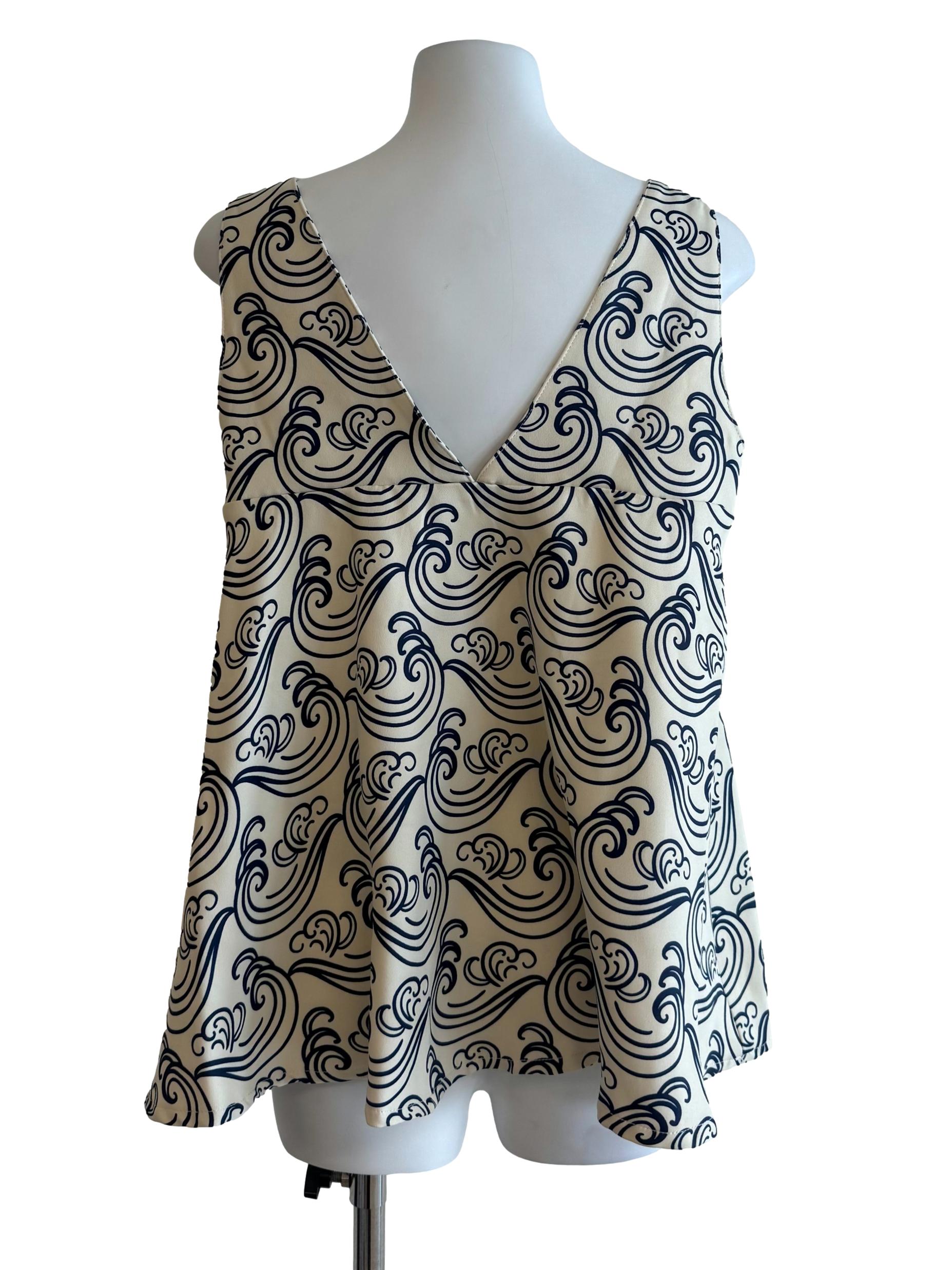 Creamgraphic Pleated Tent Top