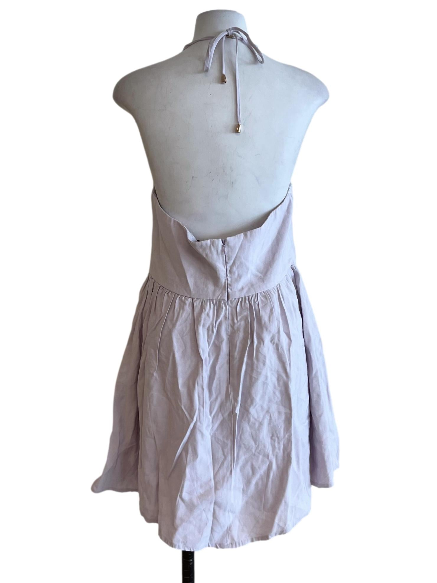 Lilac Purple Sweetheart Neckline A-Line Dress