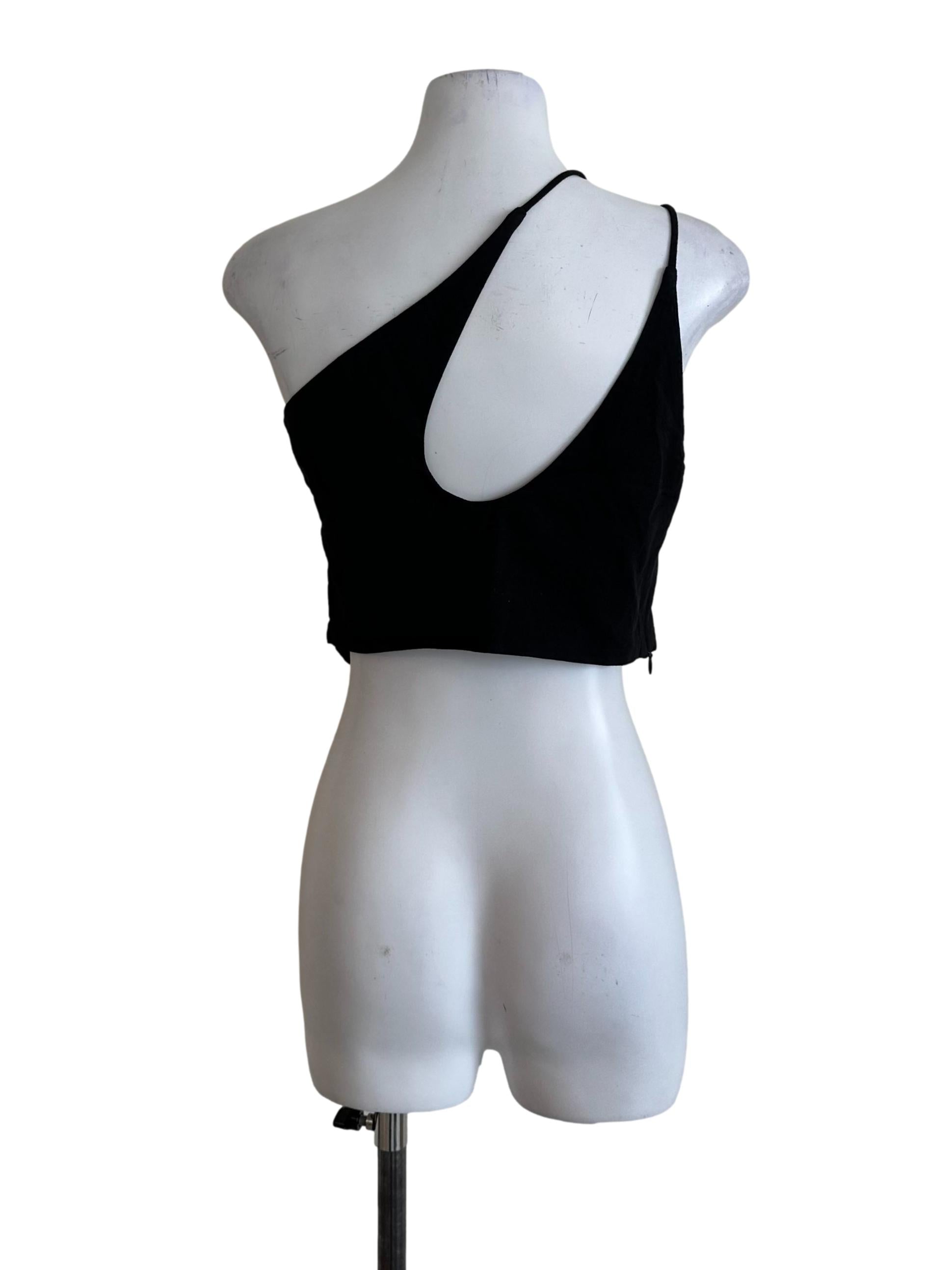 Onyx Black Asymmetric Top