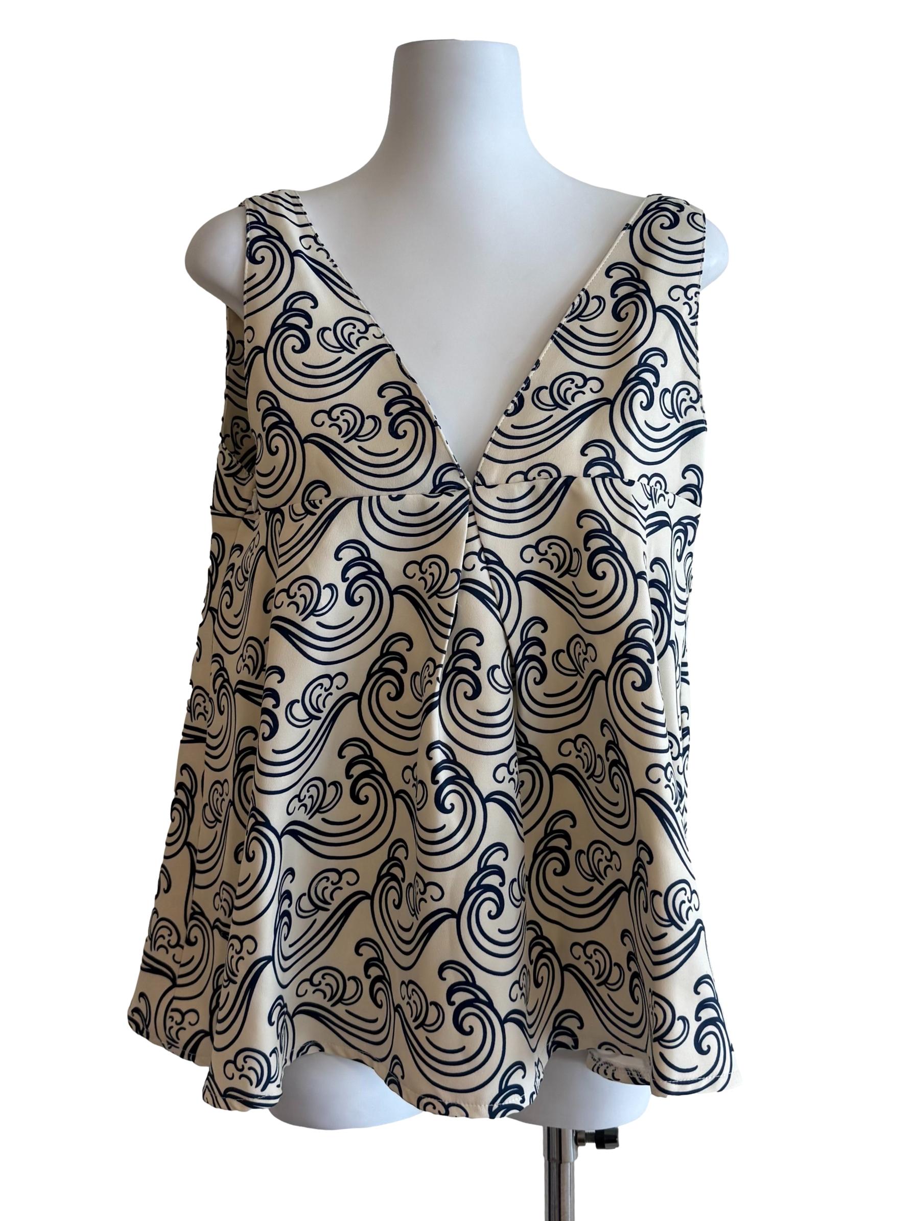 Creamgraphic Pleated Tent Top