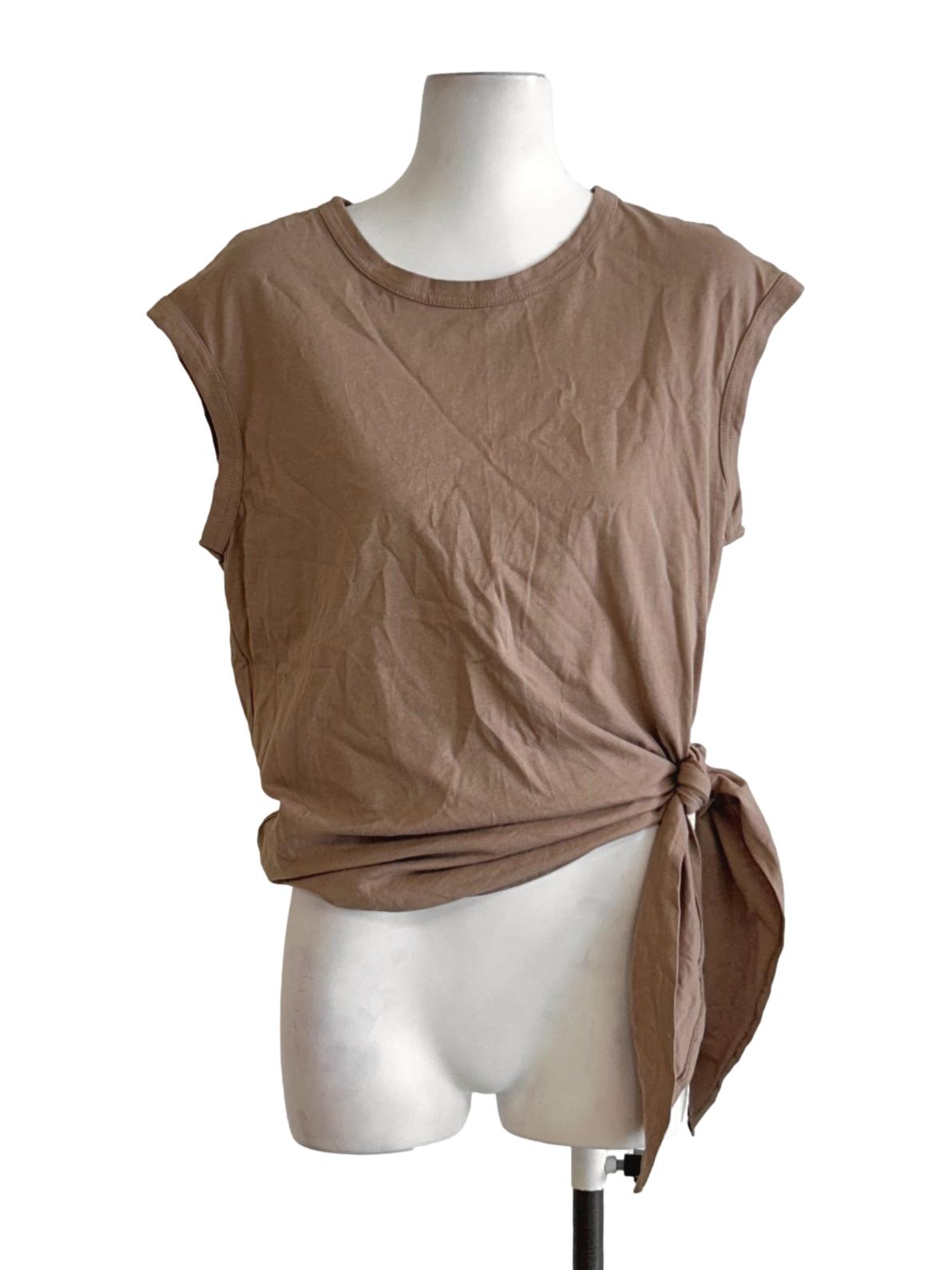 Sand Brown Sleeveless Top