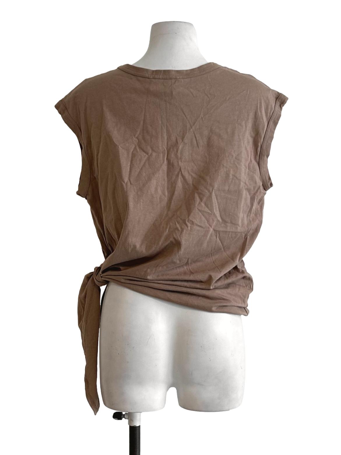 Sand Brown Sleeveless Top