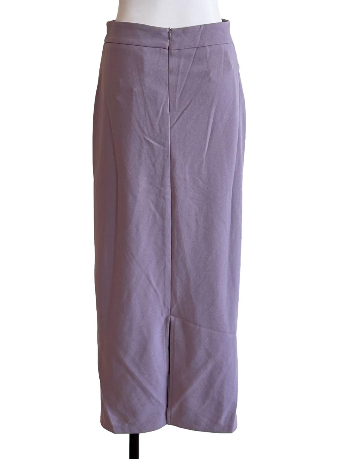 Heather Purple Draped Pencil Skirt