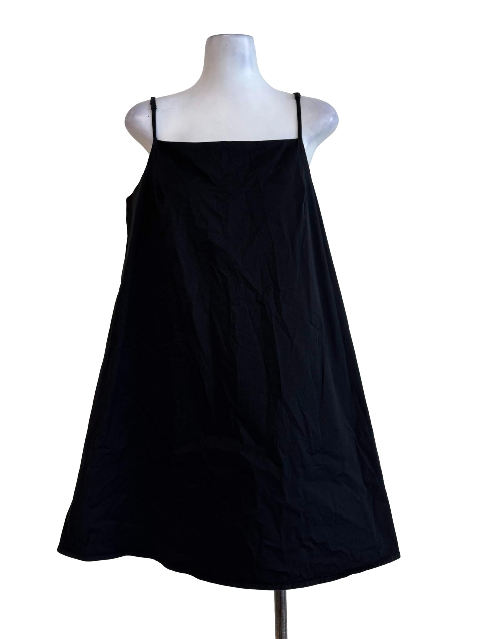 Jet Black Apron Dress