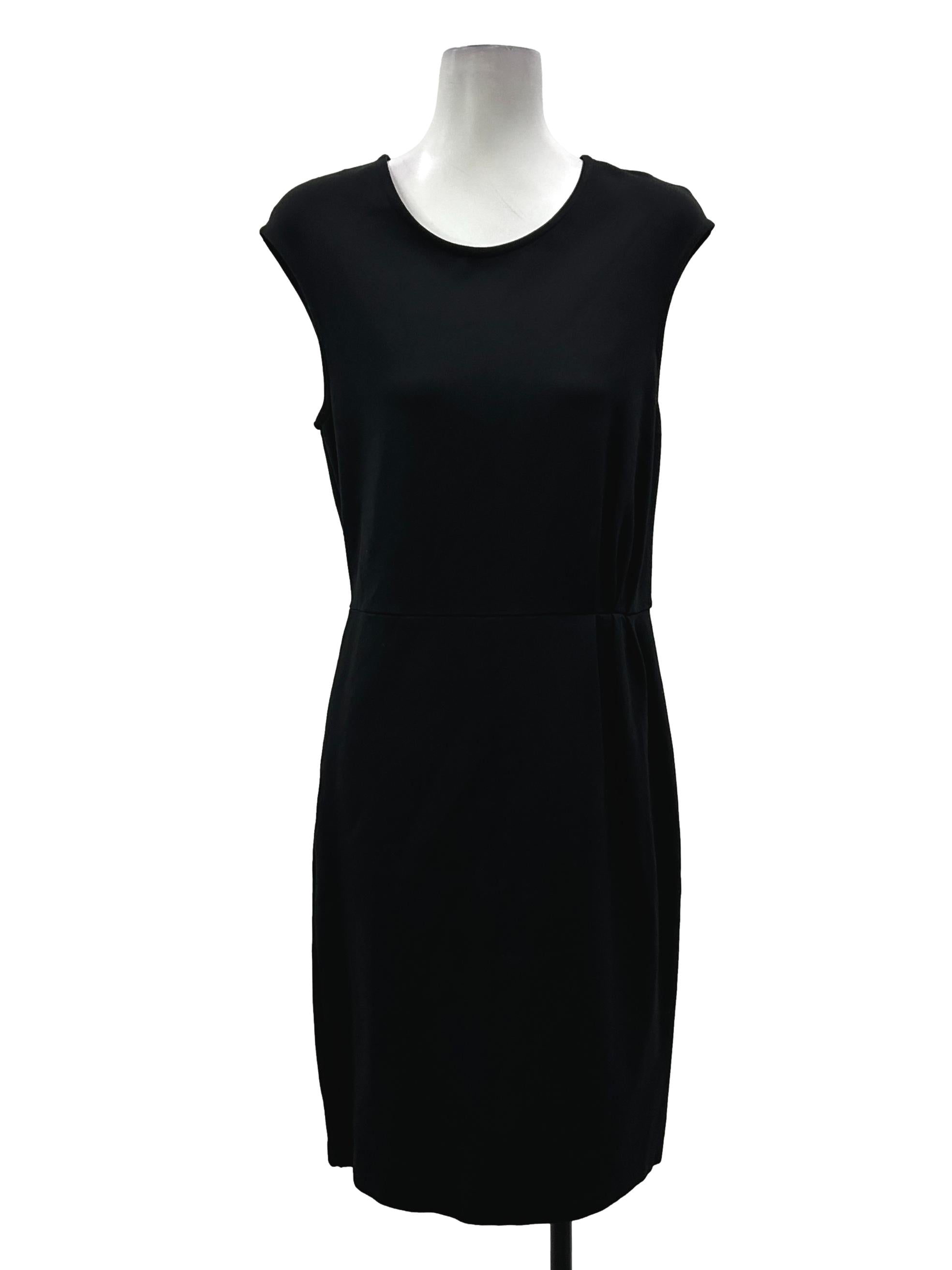 Black Sleeveless Jersey Dress