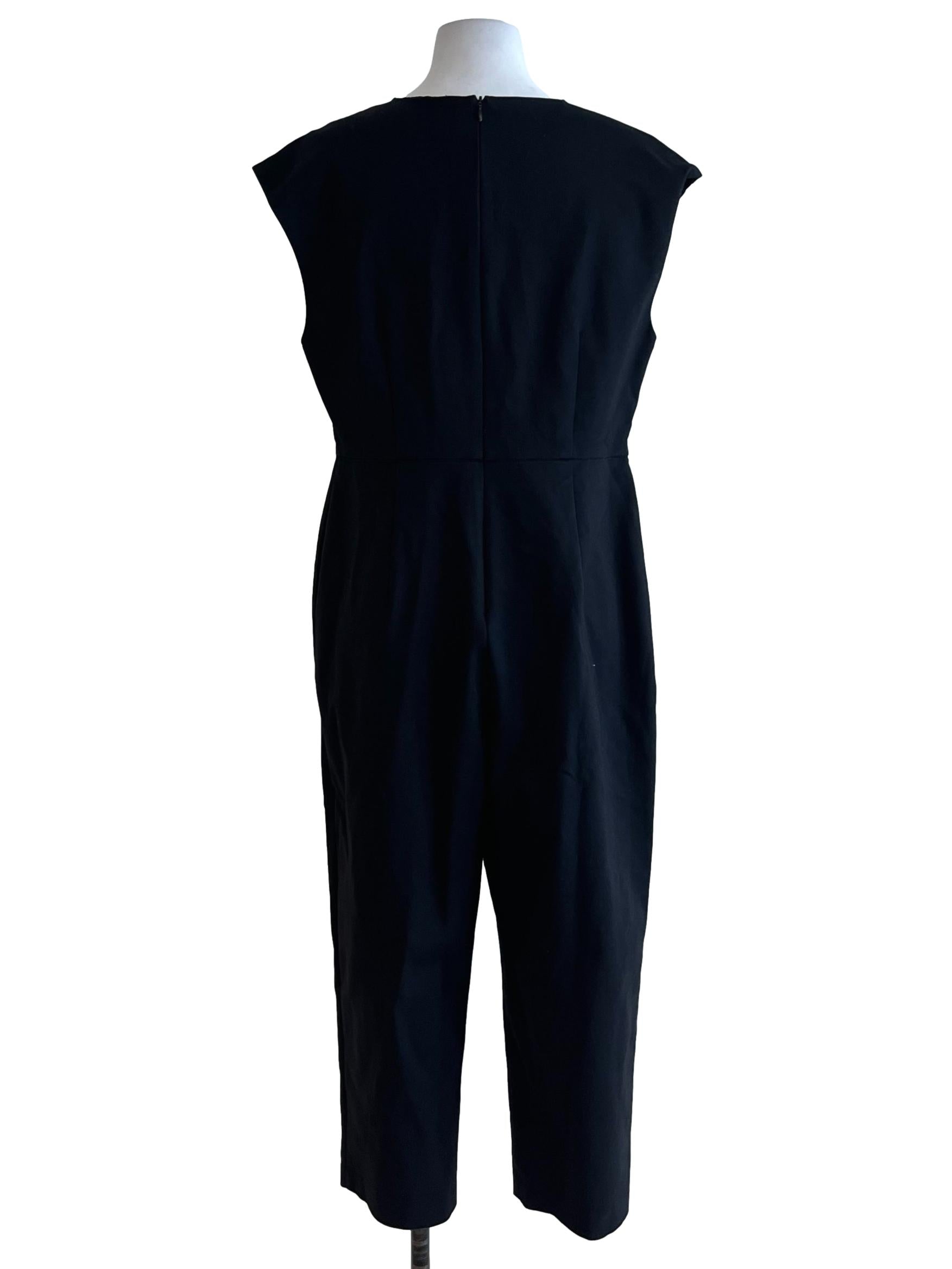 Black V-Neckline Jumpsuit