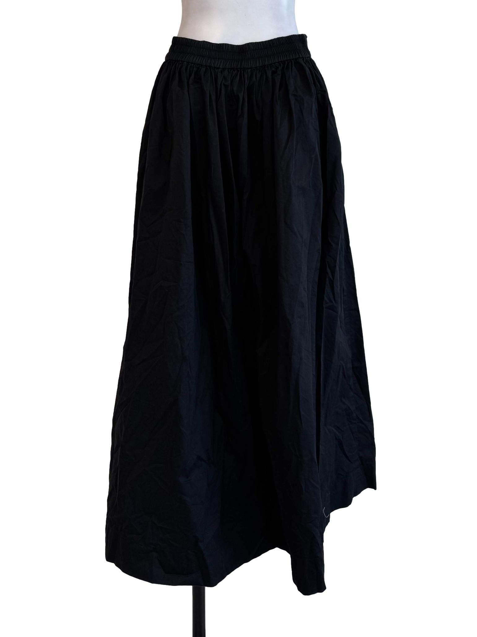Steel Black A-Line Skirt