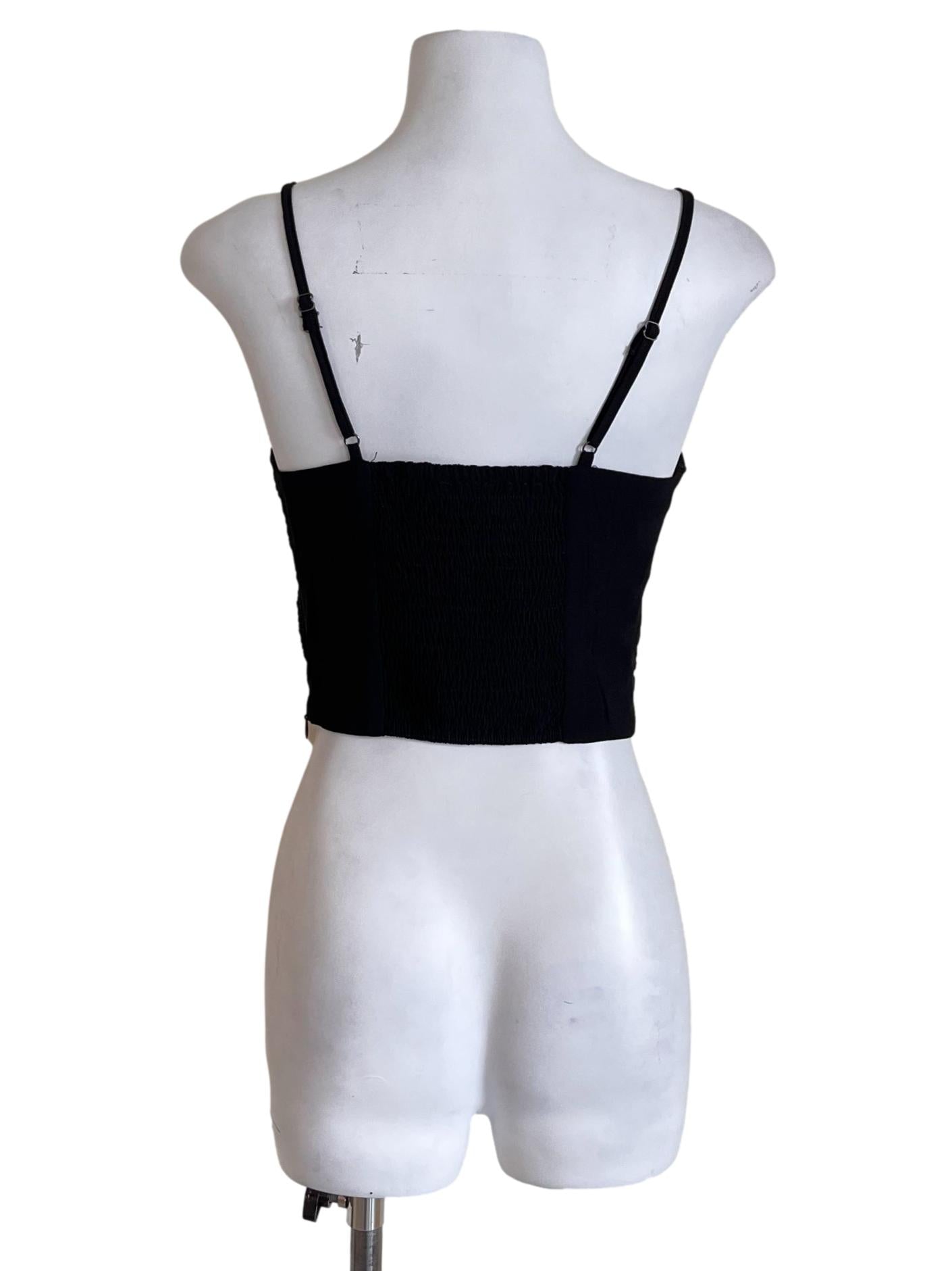 Jade Black Sleeveless Crop Top