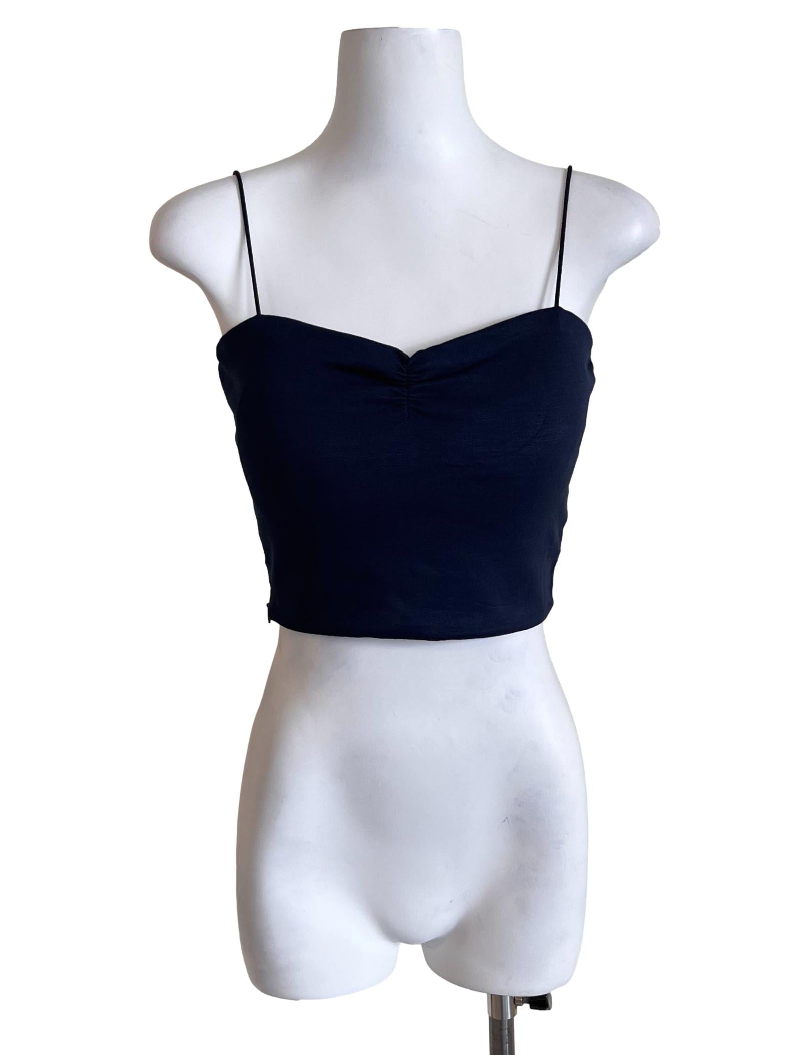 Navy Blue Spaghetti Strap Top