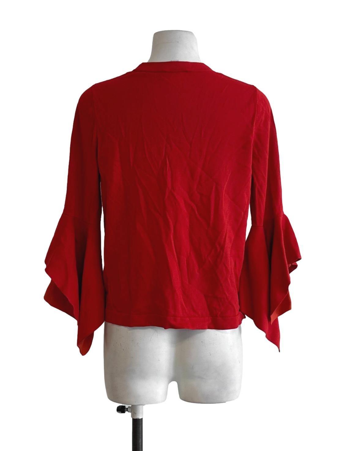 Chilli Red Long Sleeve Knit Top