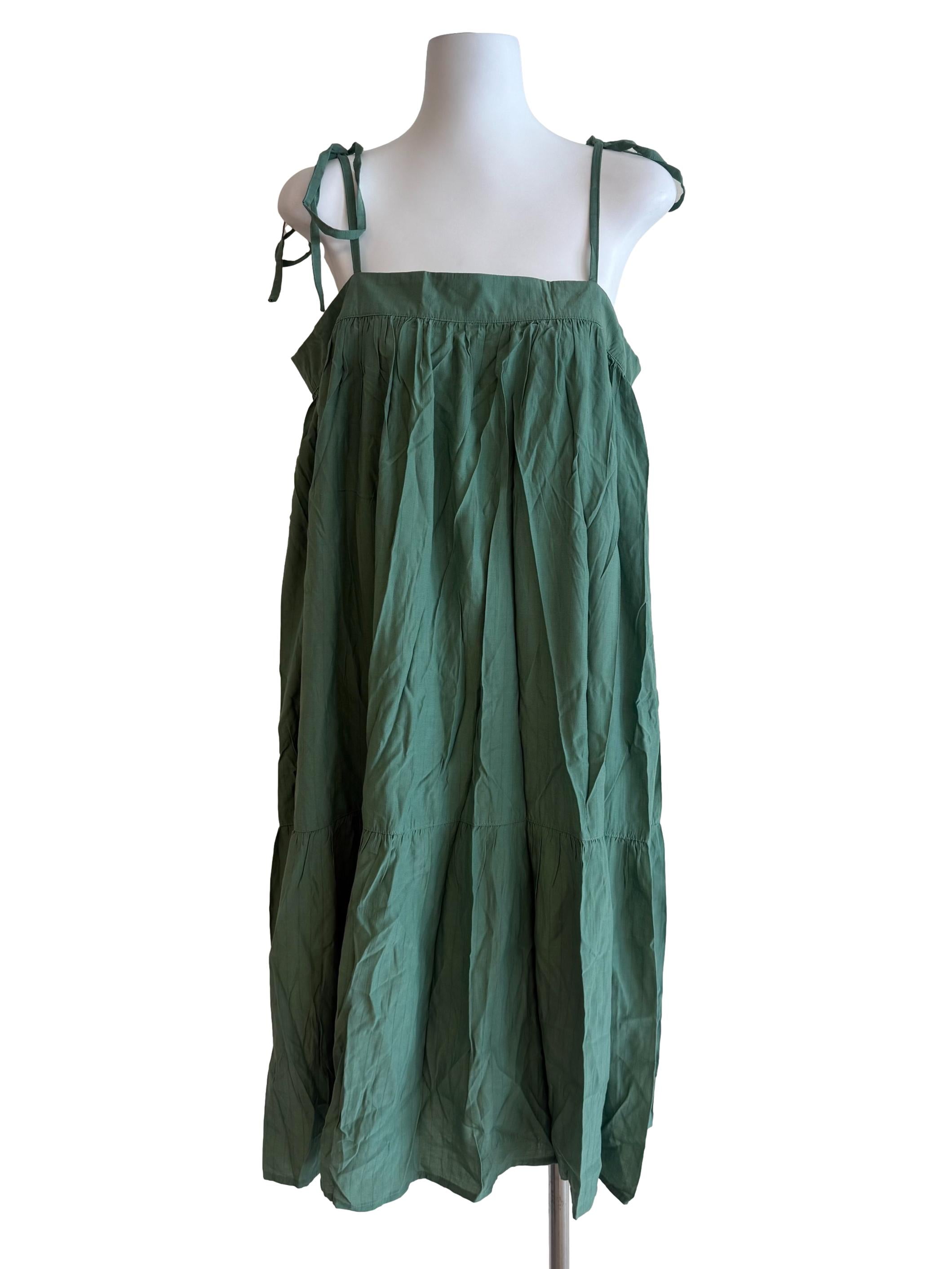 Green Wide Jumper Dress