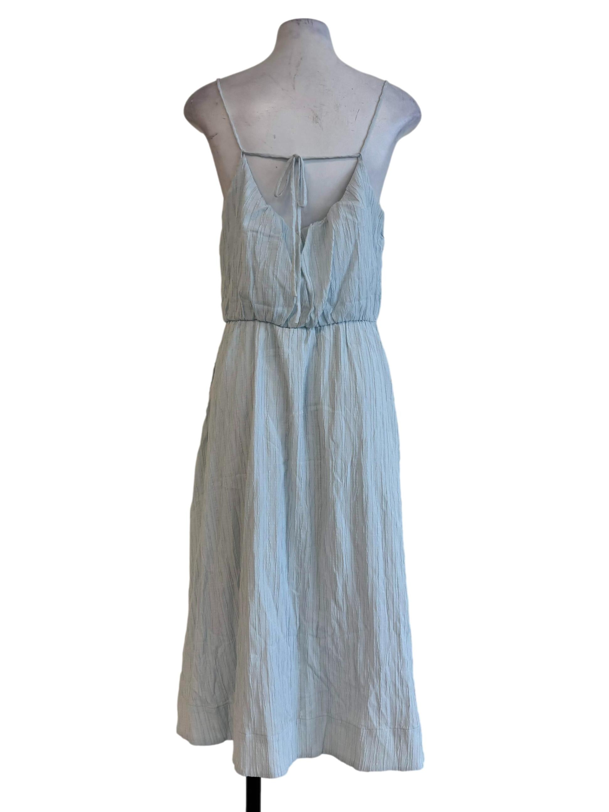 Textured Candy Blue Empire Dress