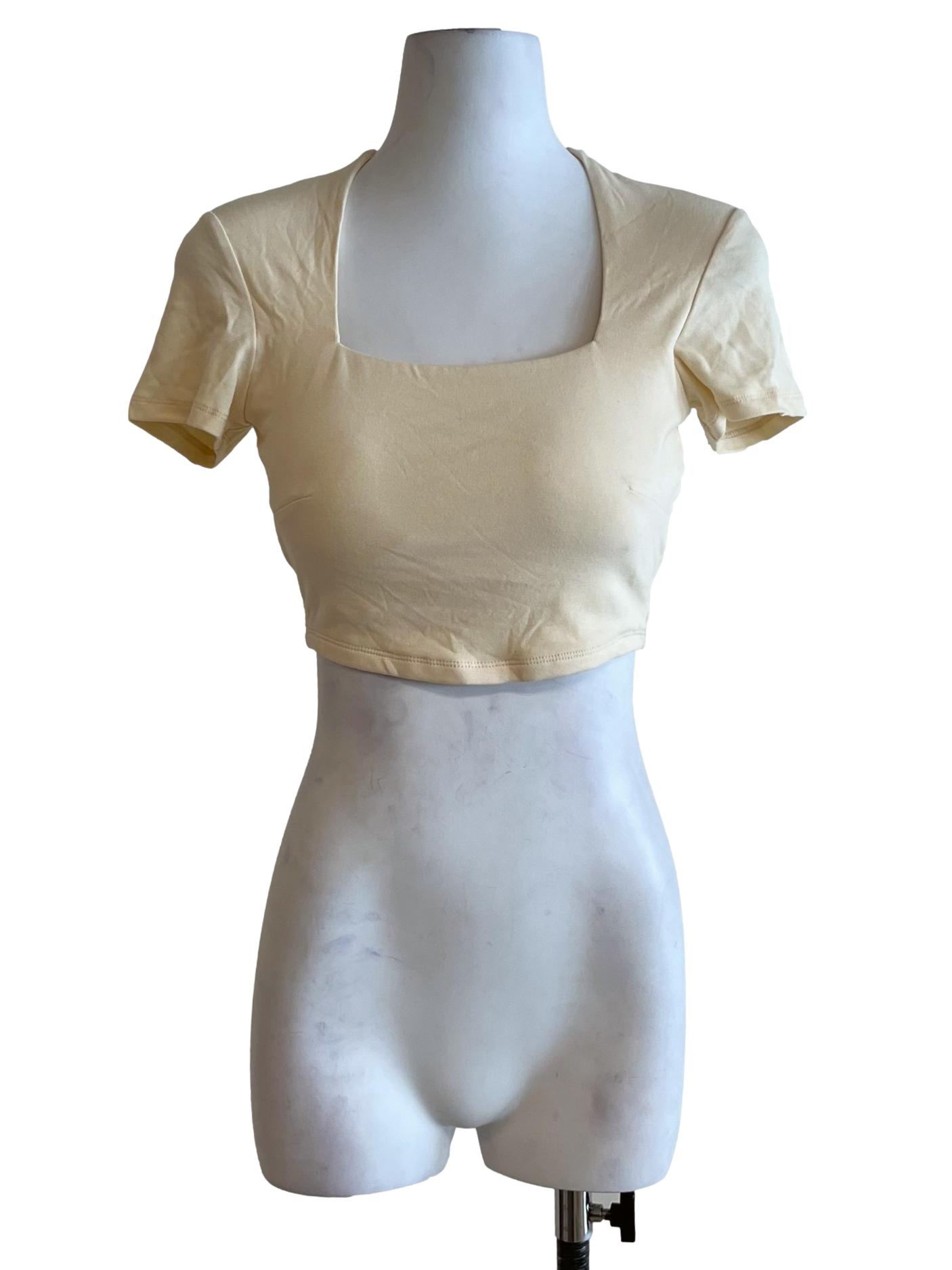 Buttermilk Yellow Square Neckline Blouse