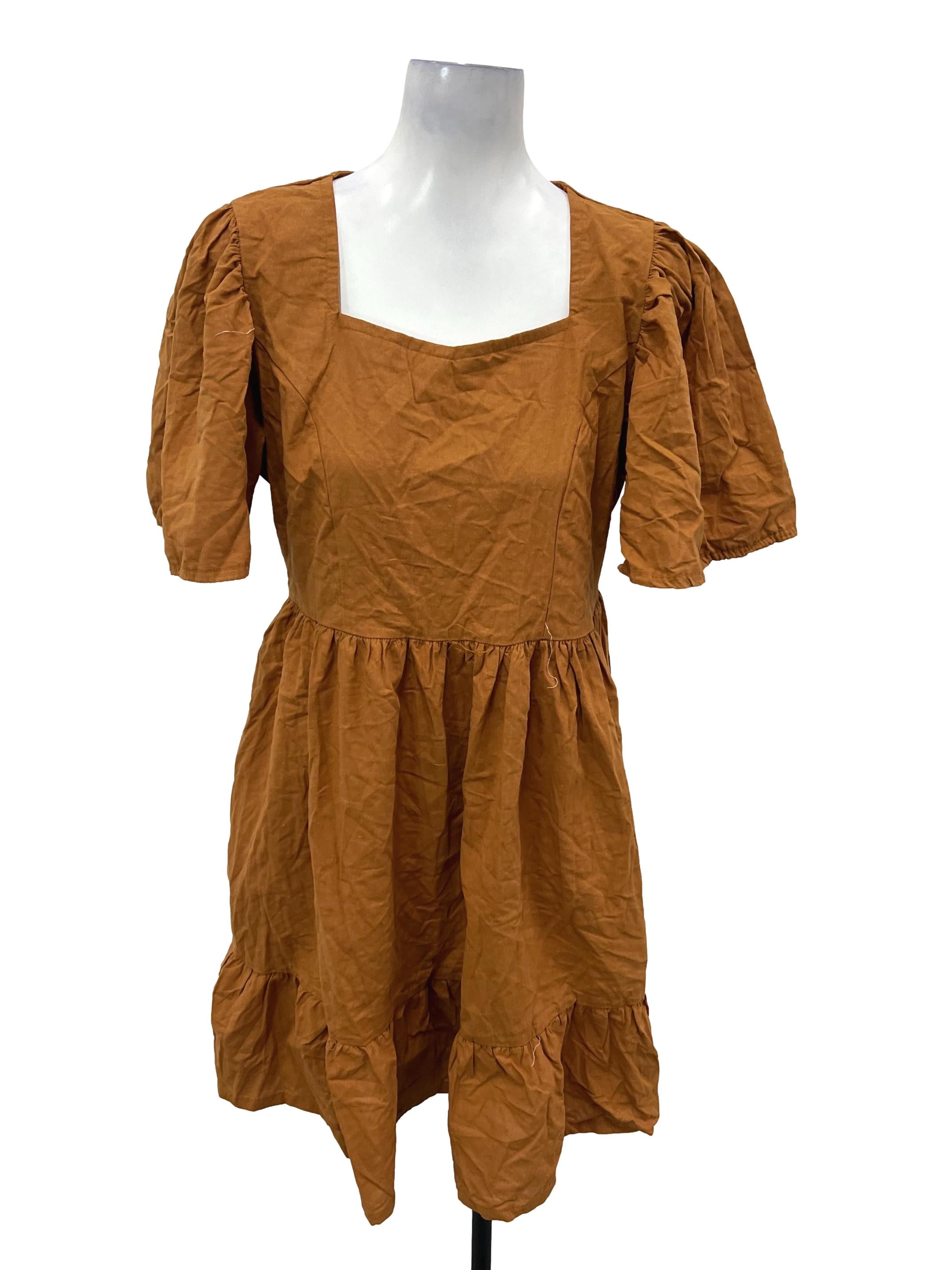 Choco Brown Babydoll  Dress
