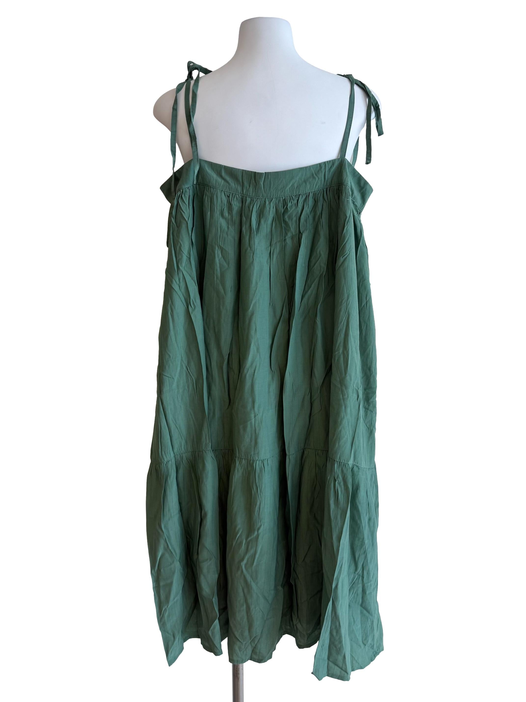 Green Wide Jumper Dress