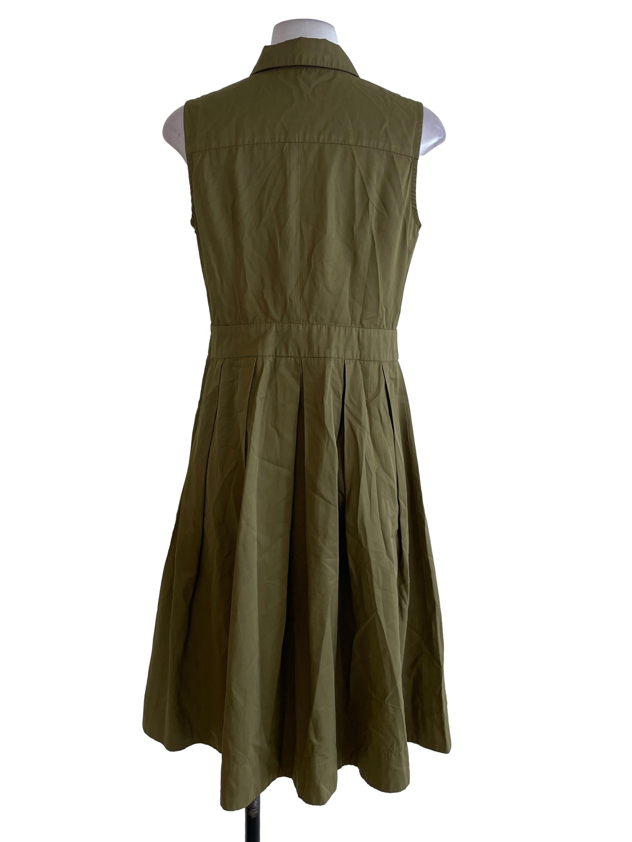 Olive Gree Plain Dress