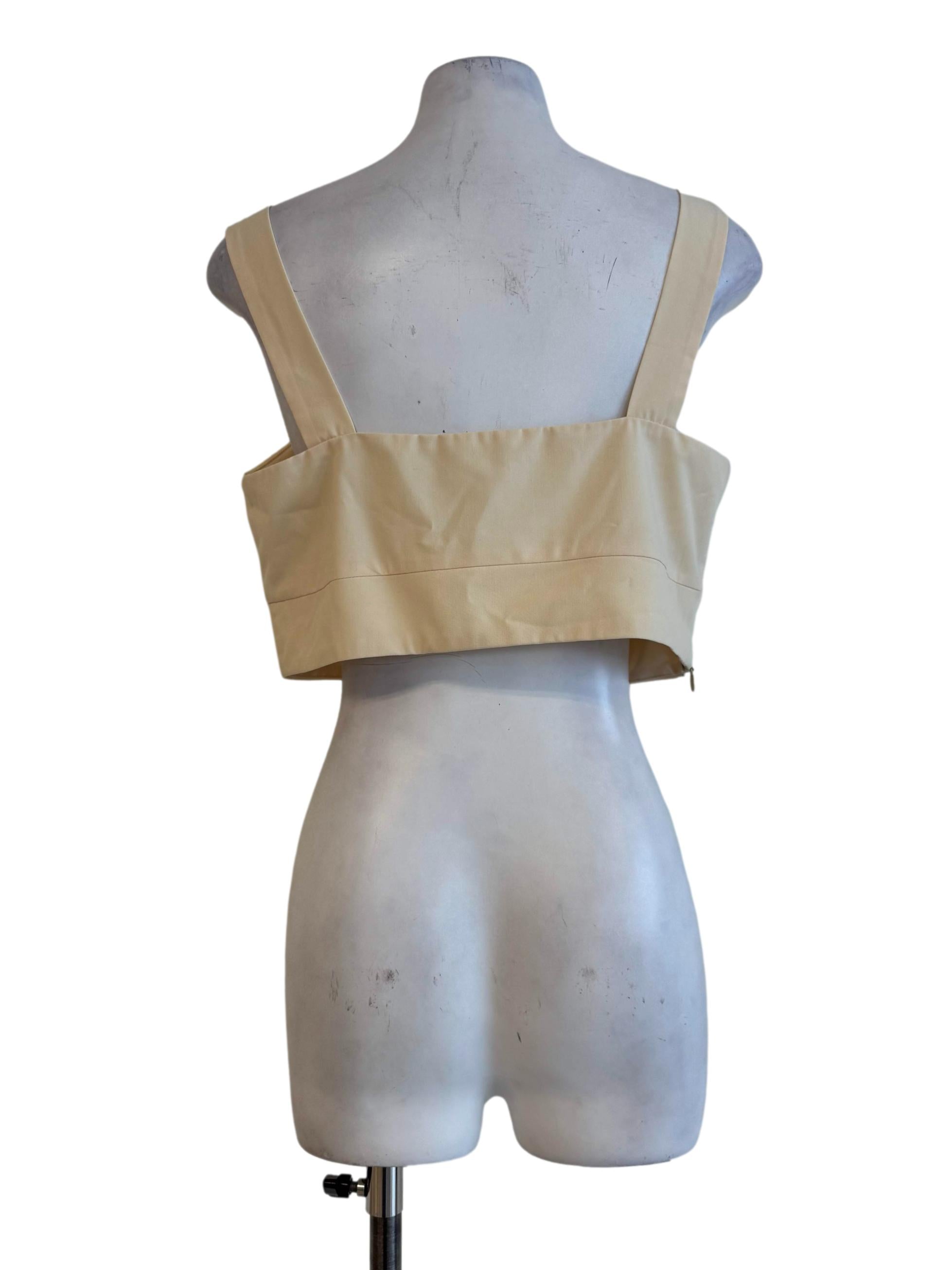 Butter Yellow Bubble Crop Top