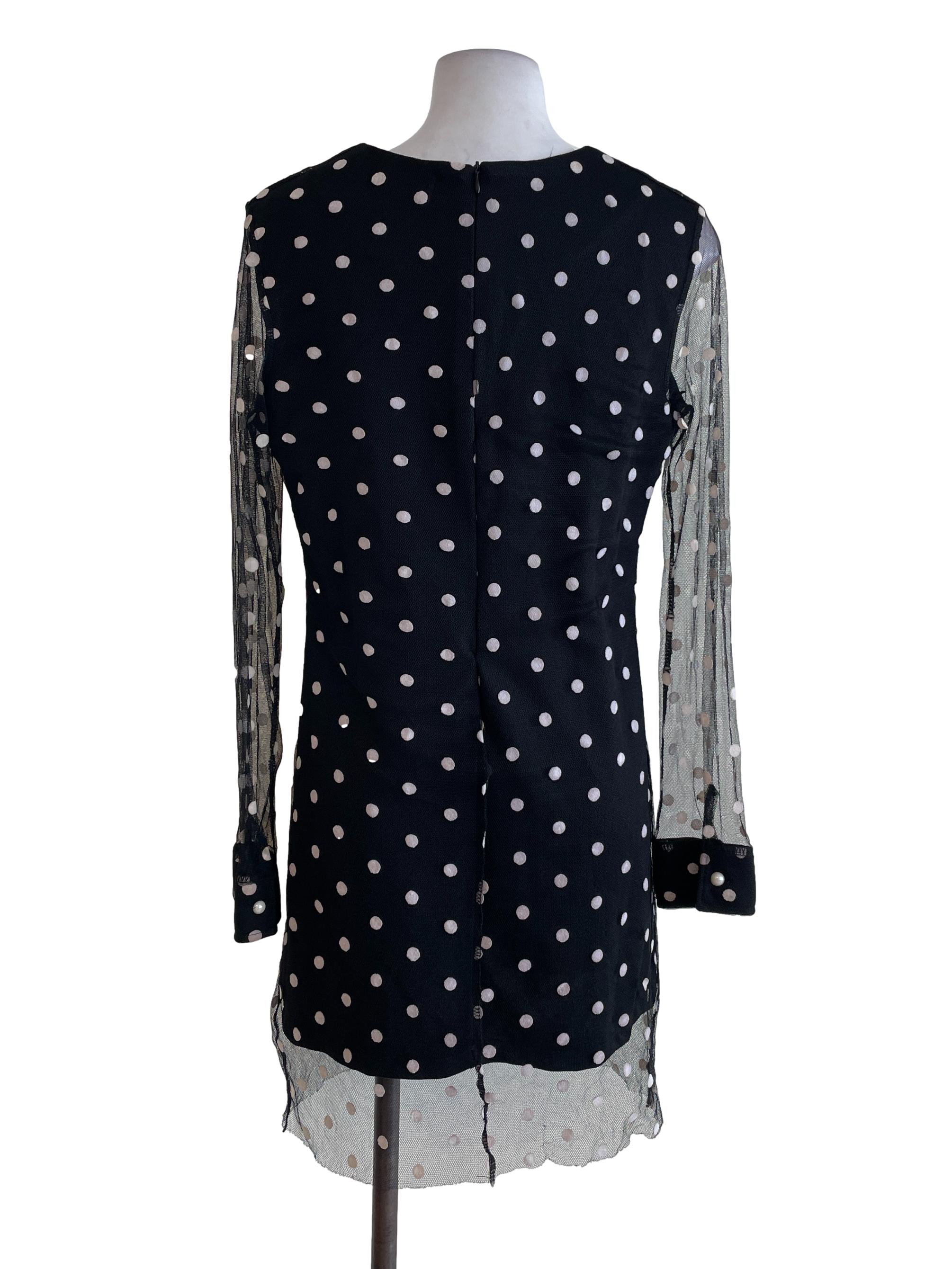 Black Dot Shift Dress
