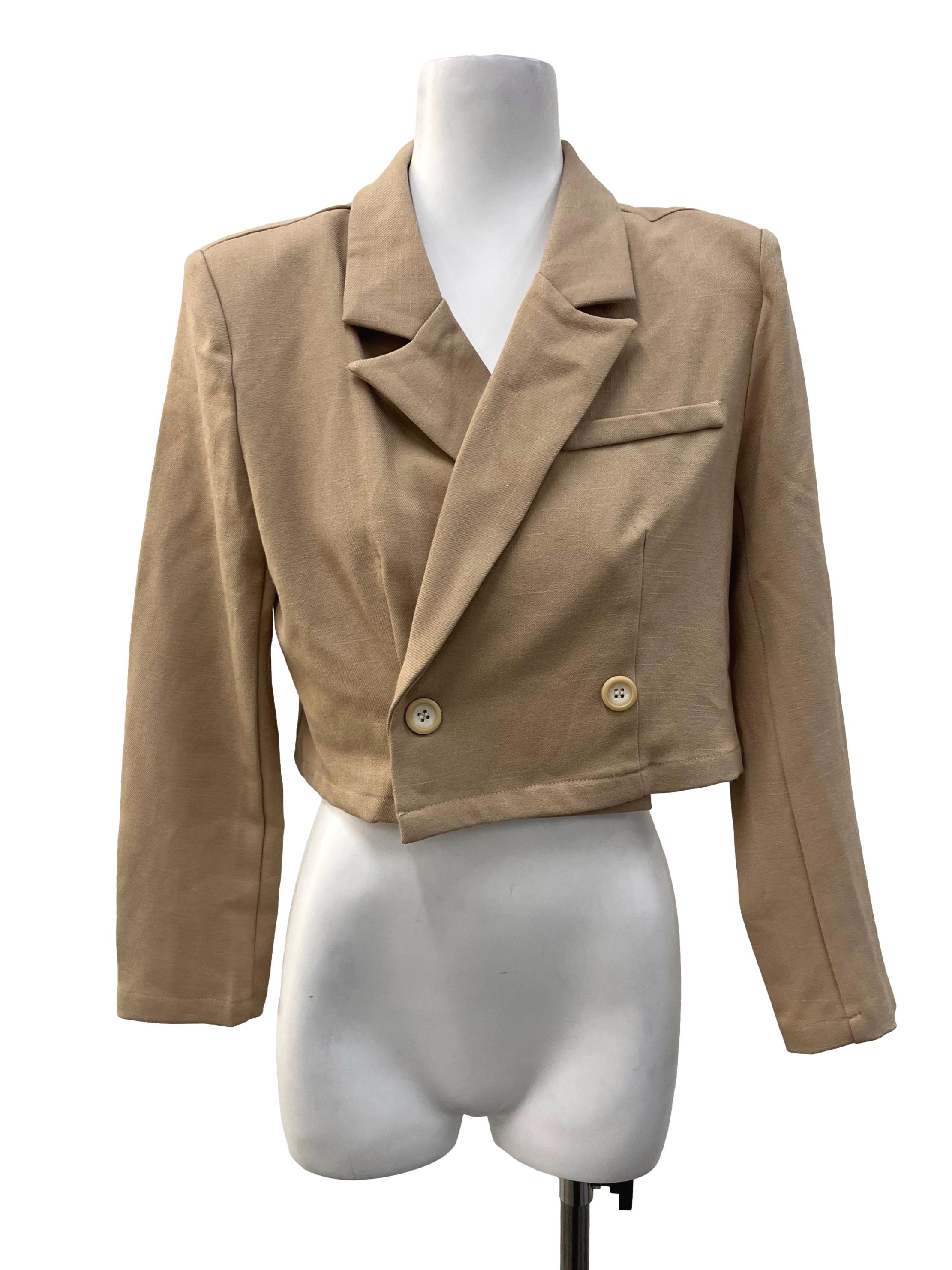 Brown Cropped Blazer