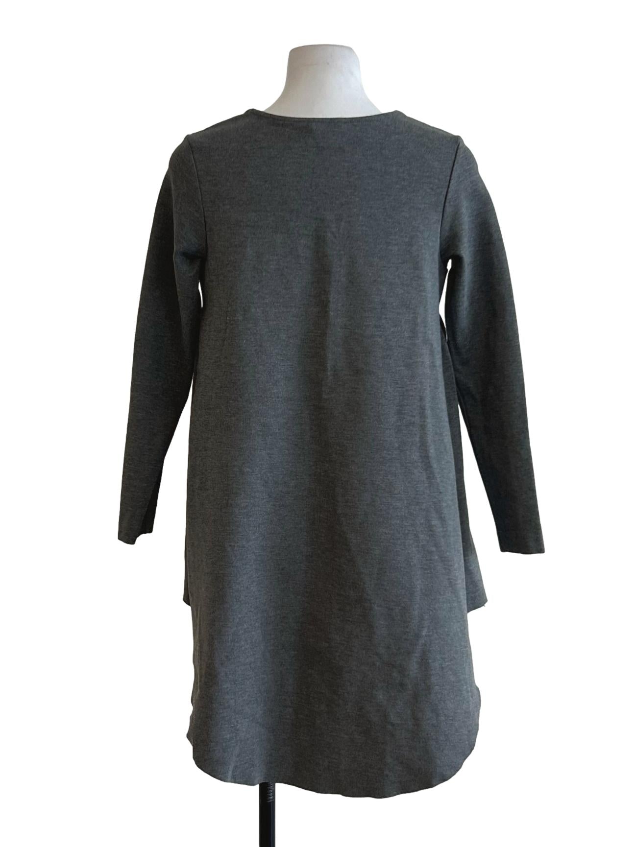 Grey Asymmetrical Longline Top
