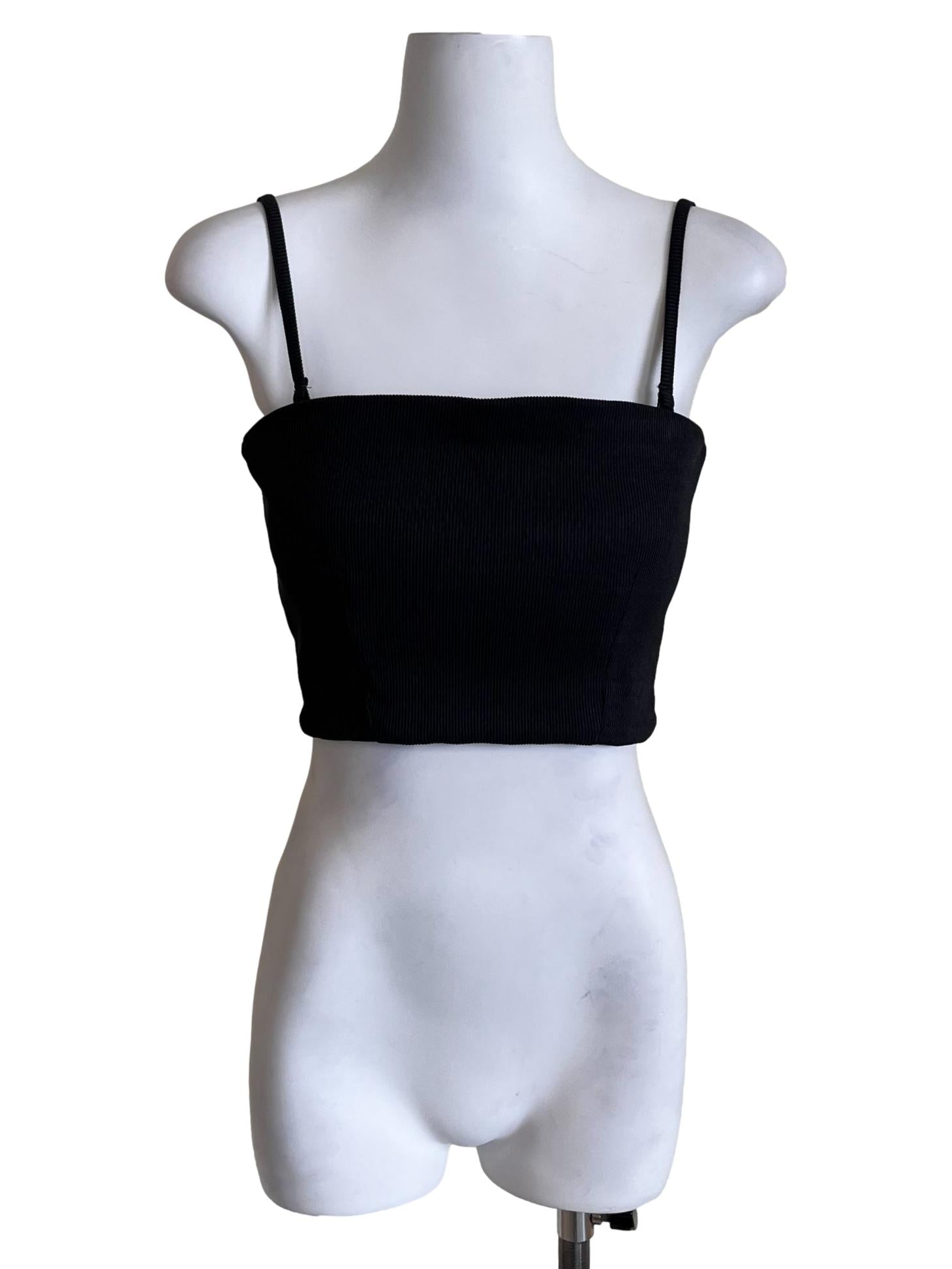 Iron Grey Cropped Tube Top