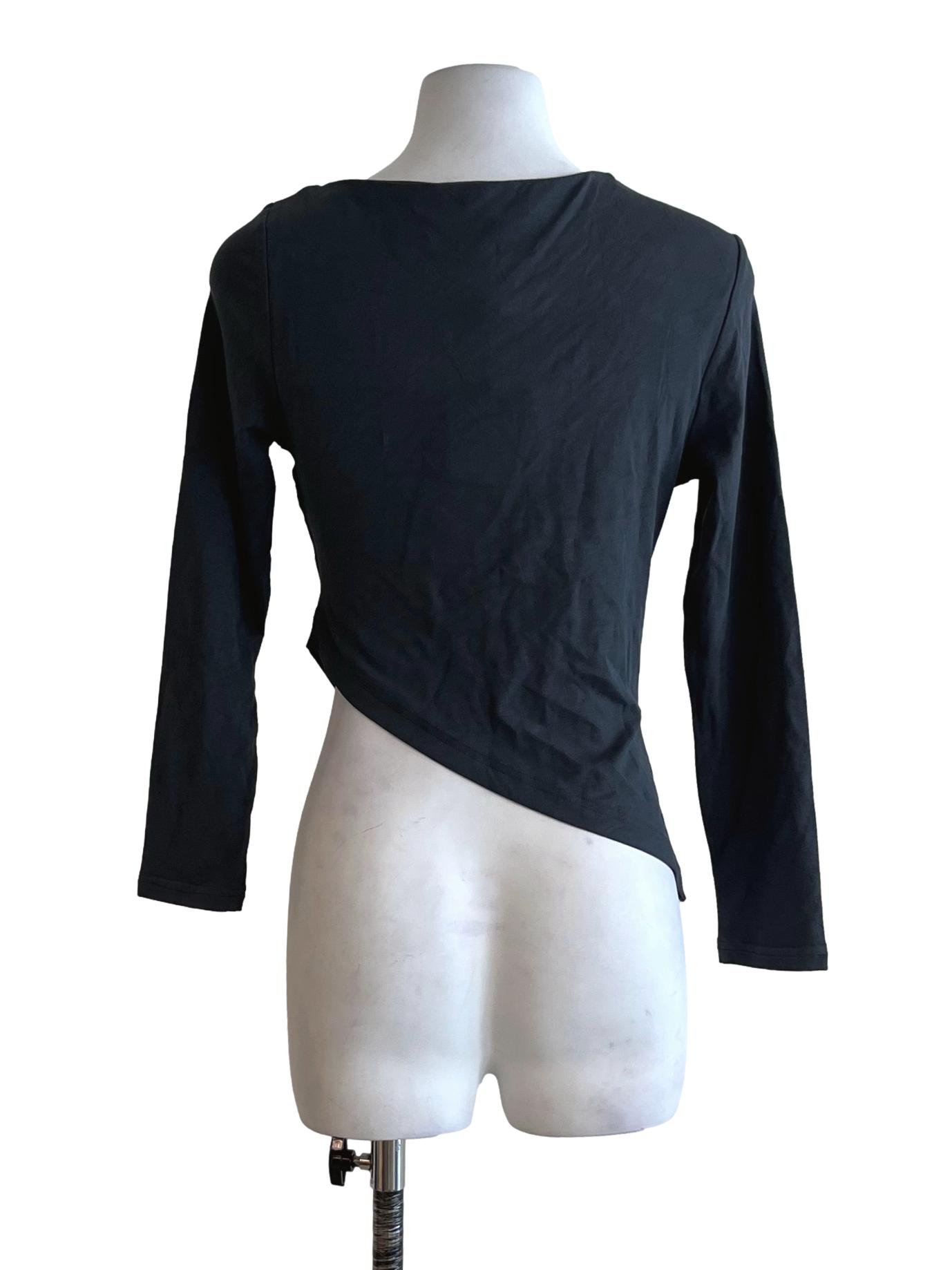 Stone Grey Jewel Neckline Blouse