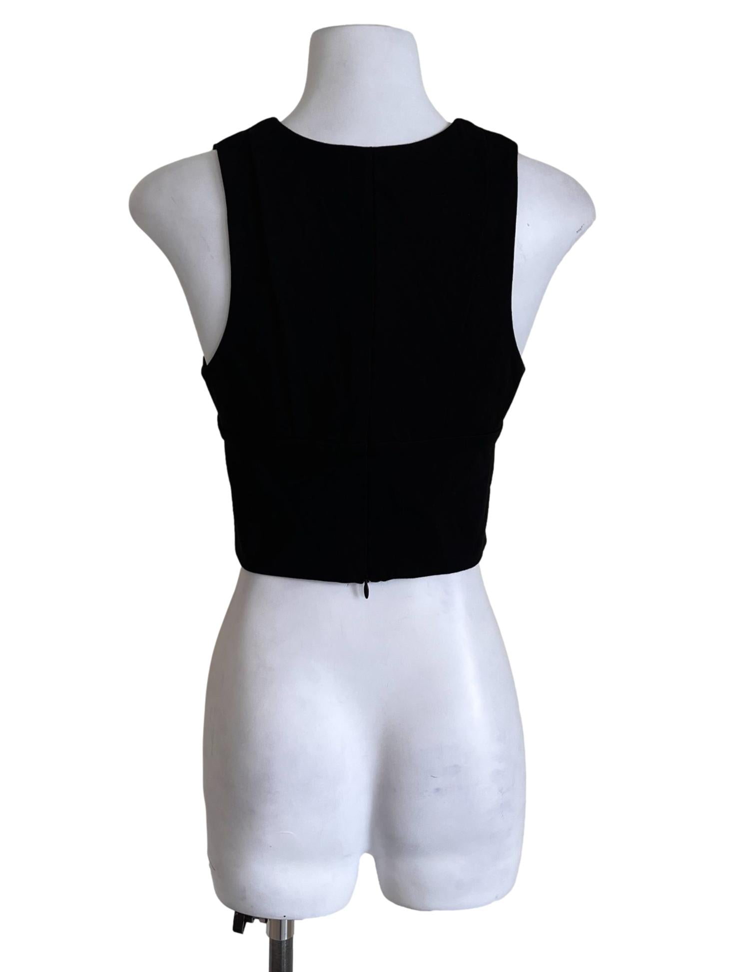 Jade Black V-Neck Sleeveless Top