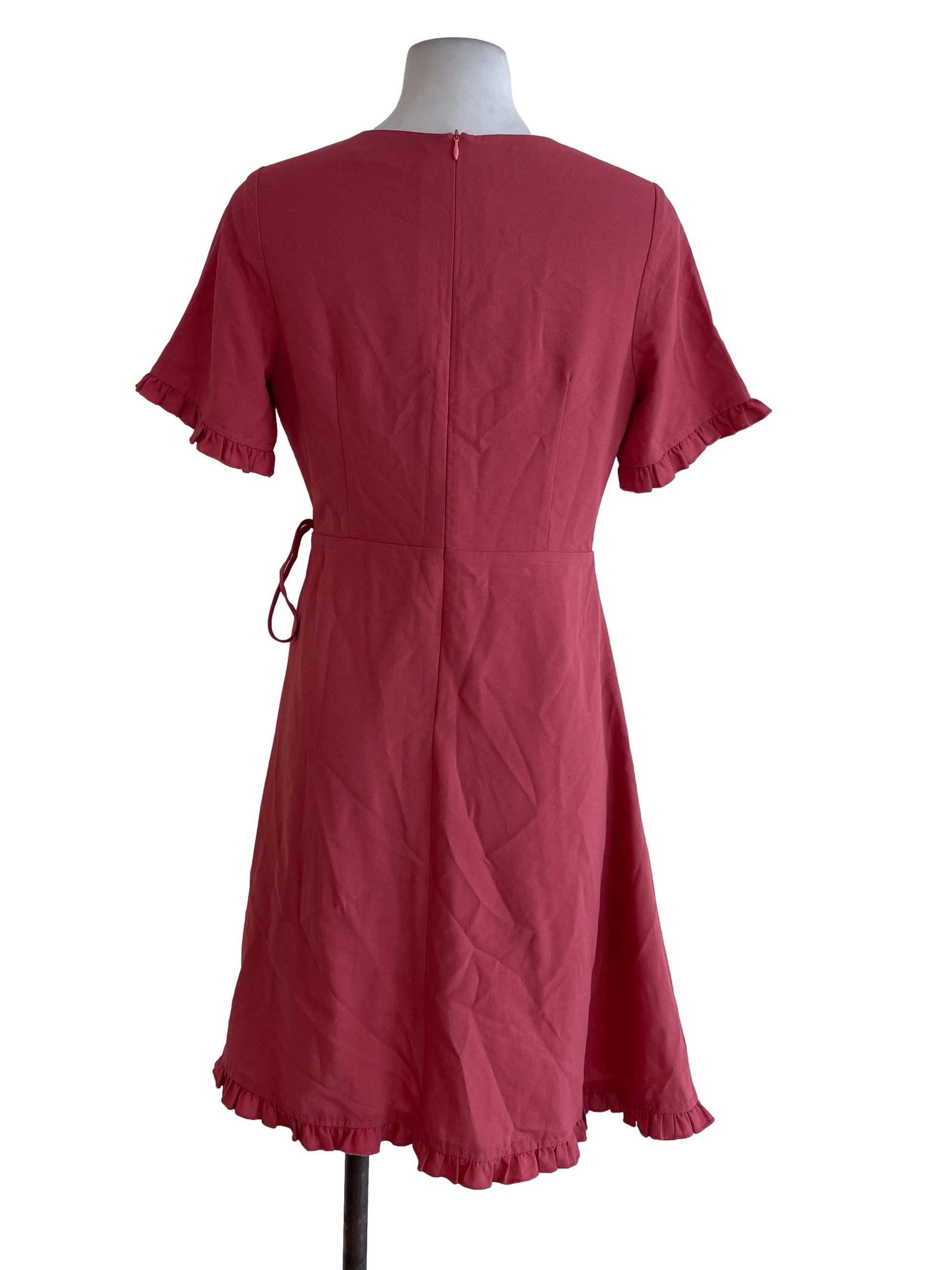 Strawberry Pink Wrap Dress