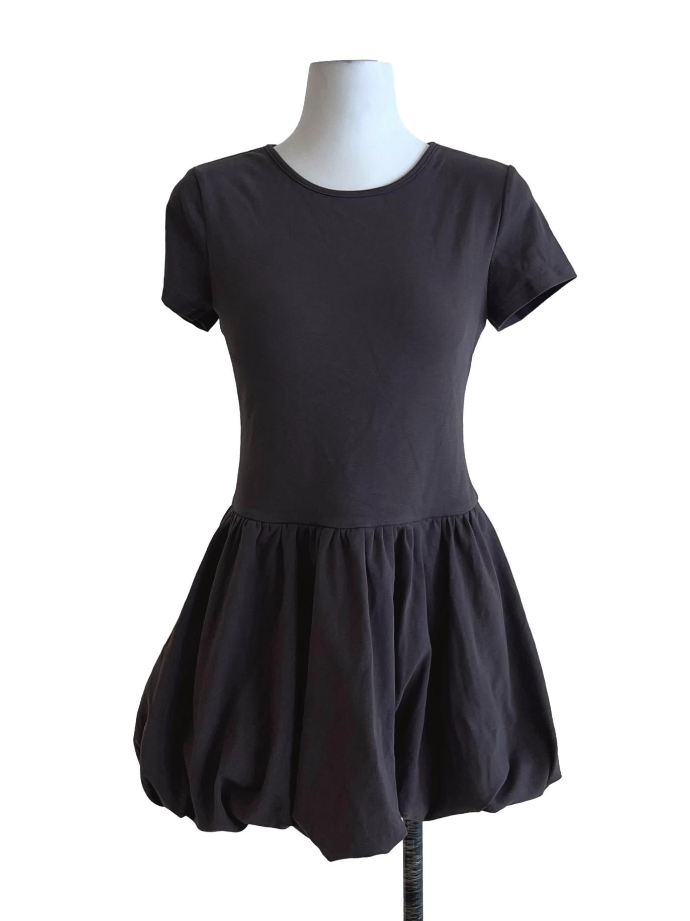 Pebble Grey Jewel Neckline Empire Dress