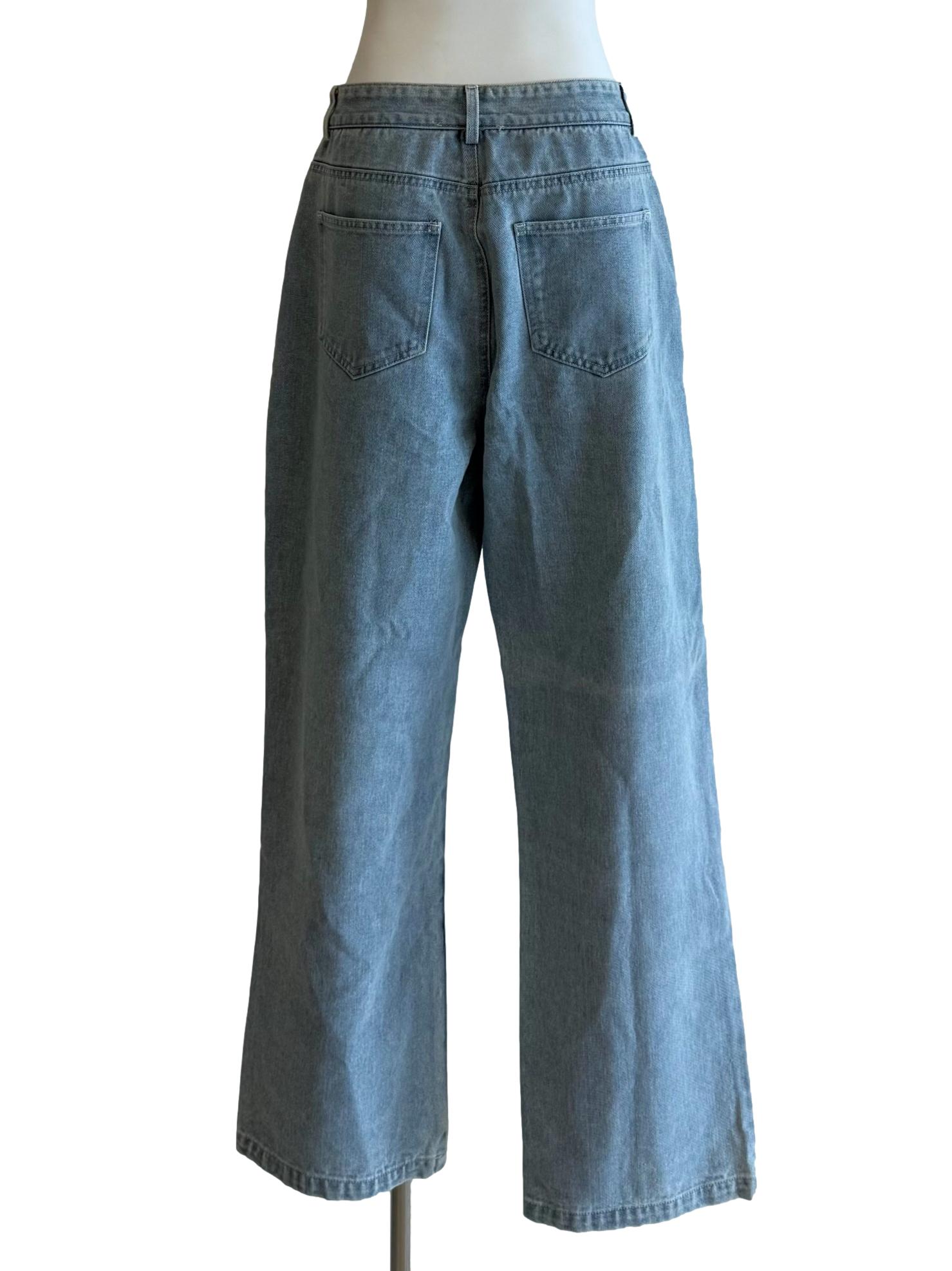 Blue Ripped Baggy Jeans