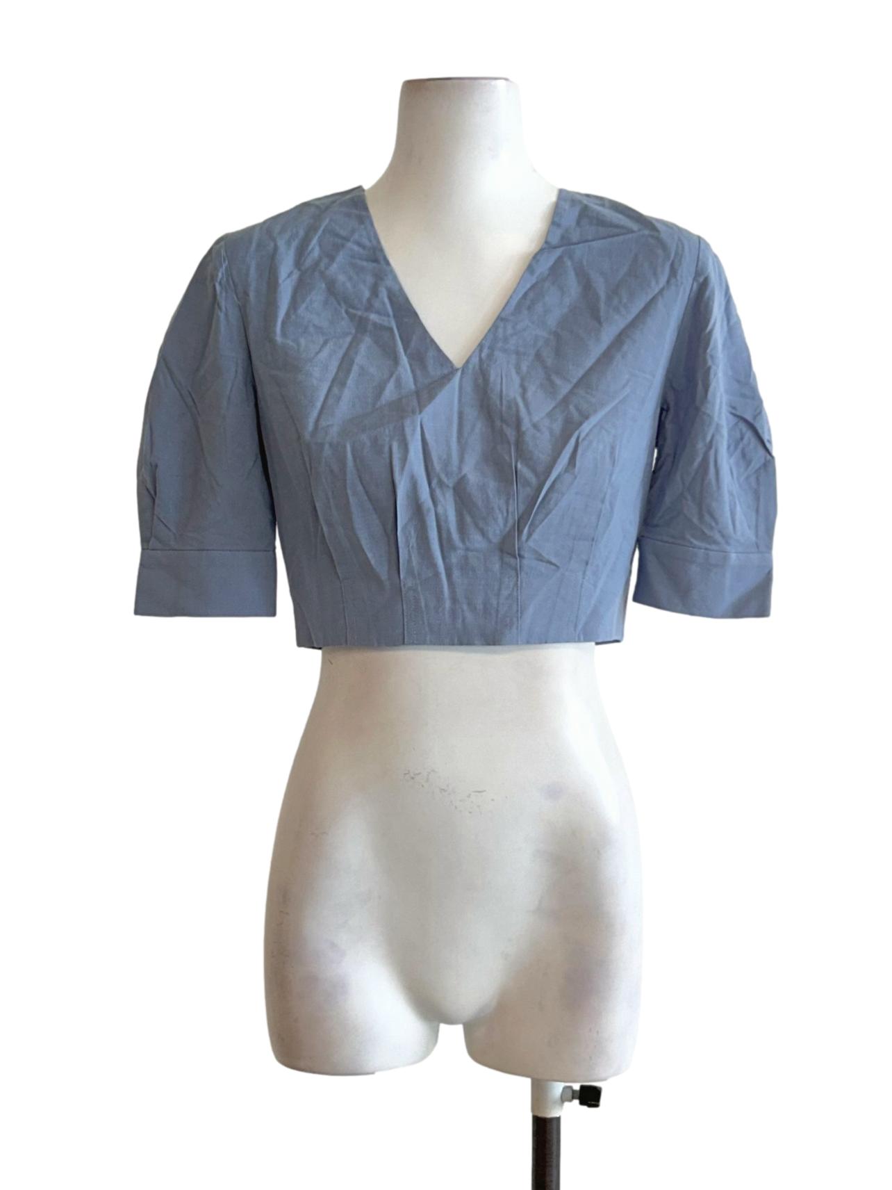 V-Neck Cotton Shift Dress OSN