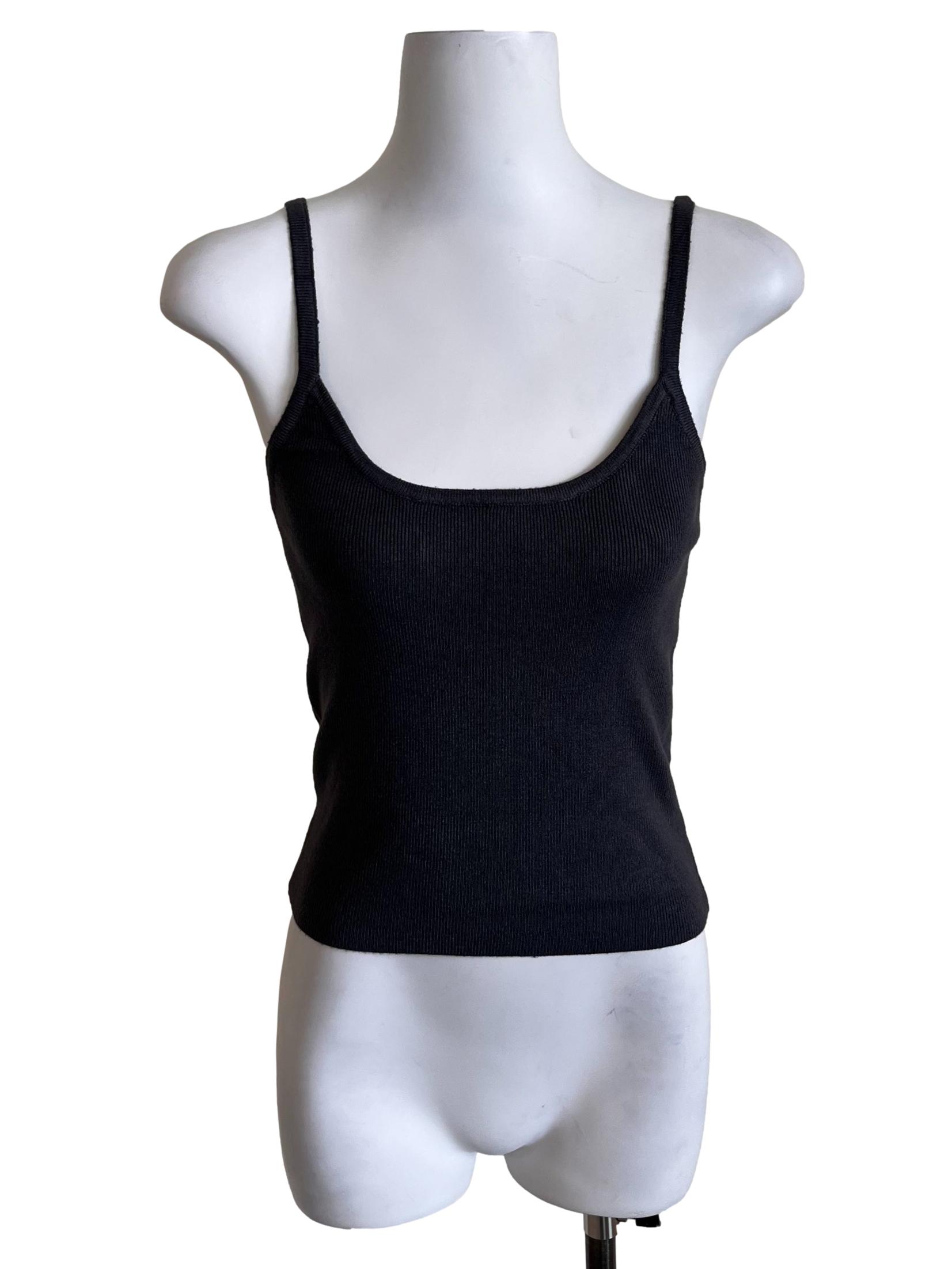 Fade Black Fitted Knit Top