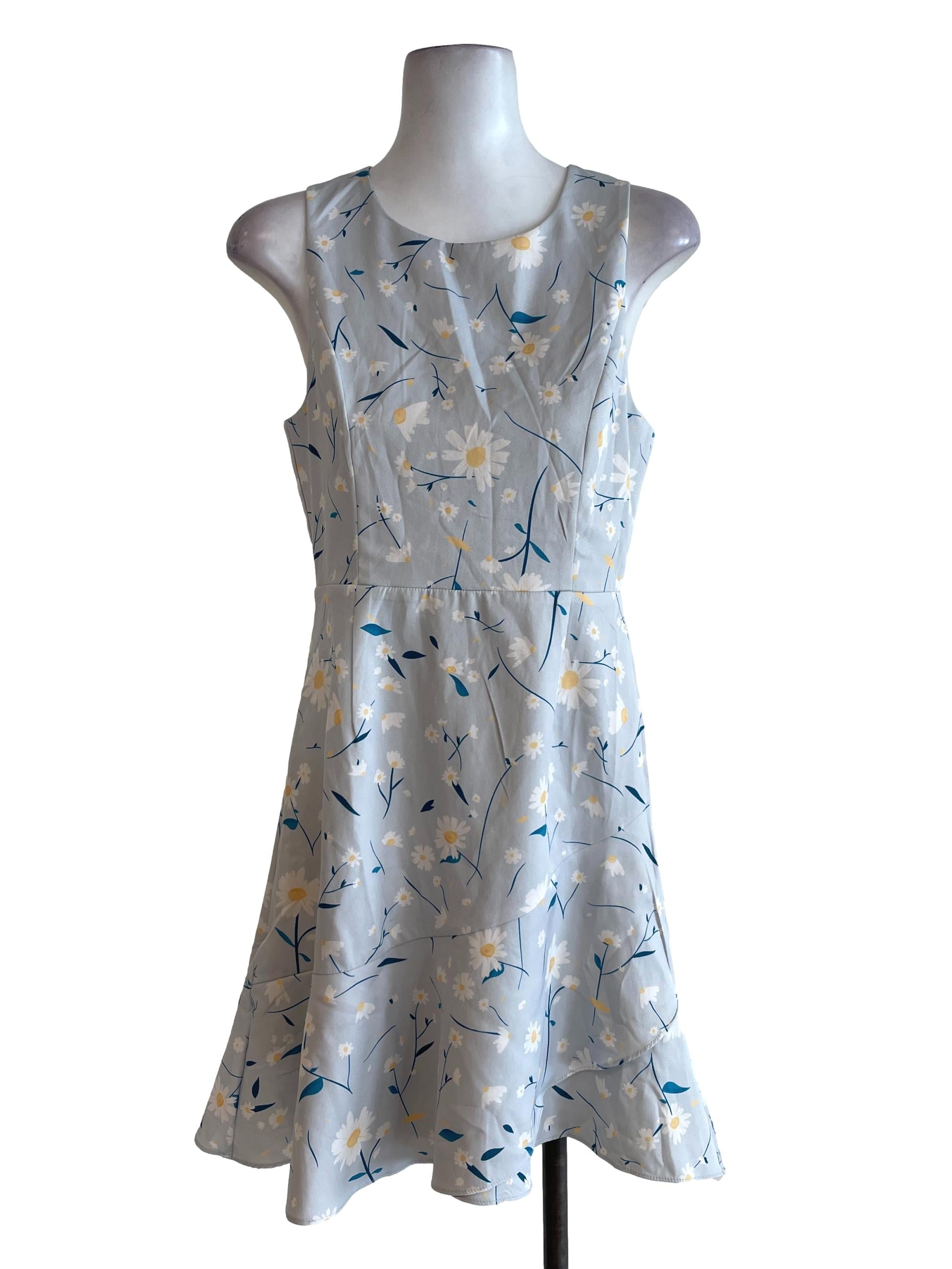 Baby Blue Floral Dress