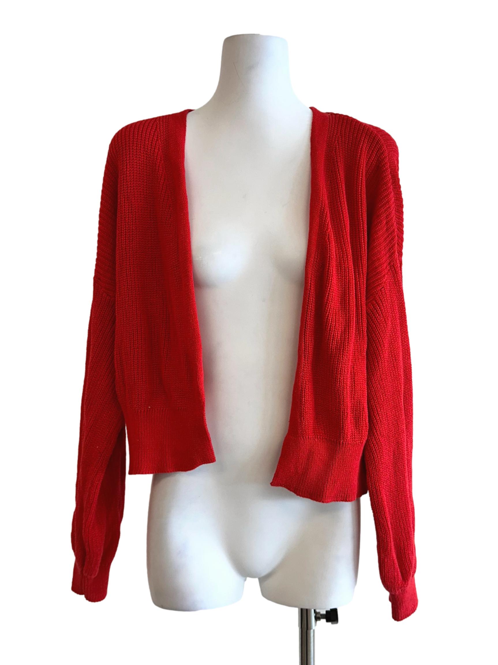 Rose Red Knit Cardigan
