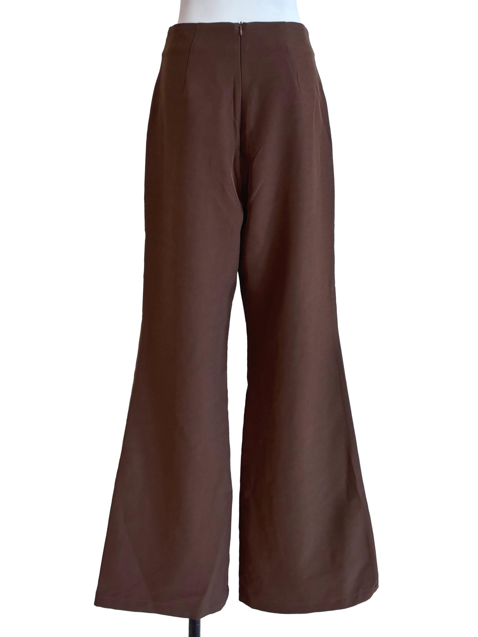 Caramel Brown High Waist Formal Pants