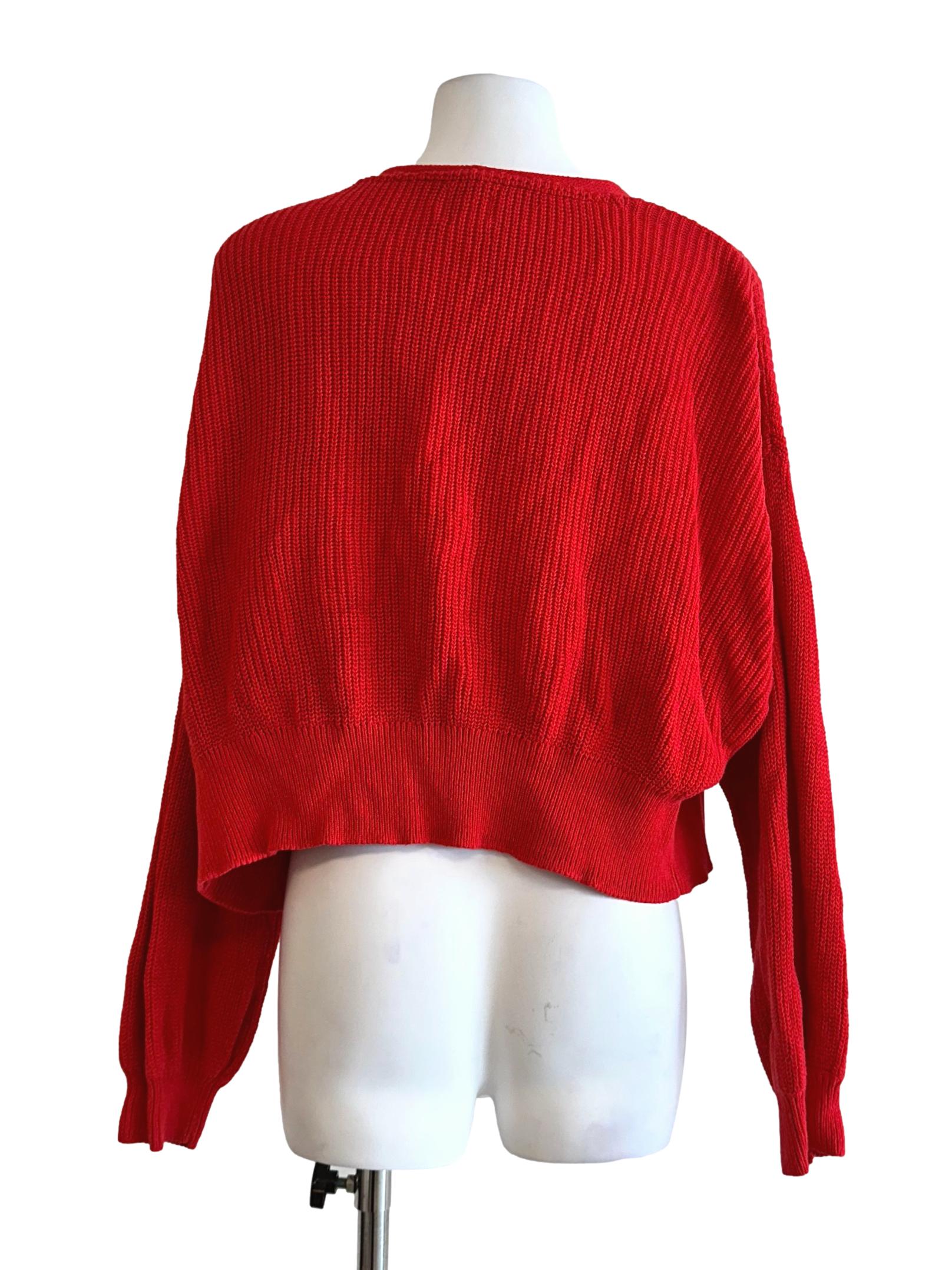 Rose Red Knit Cardigan