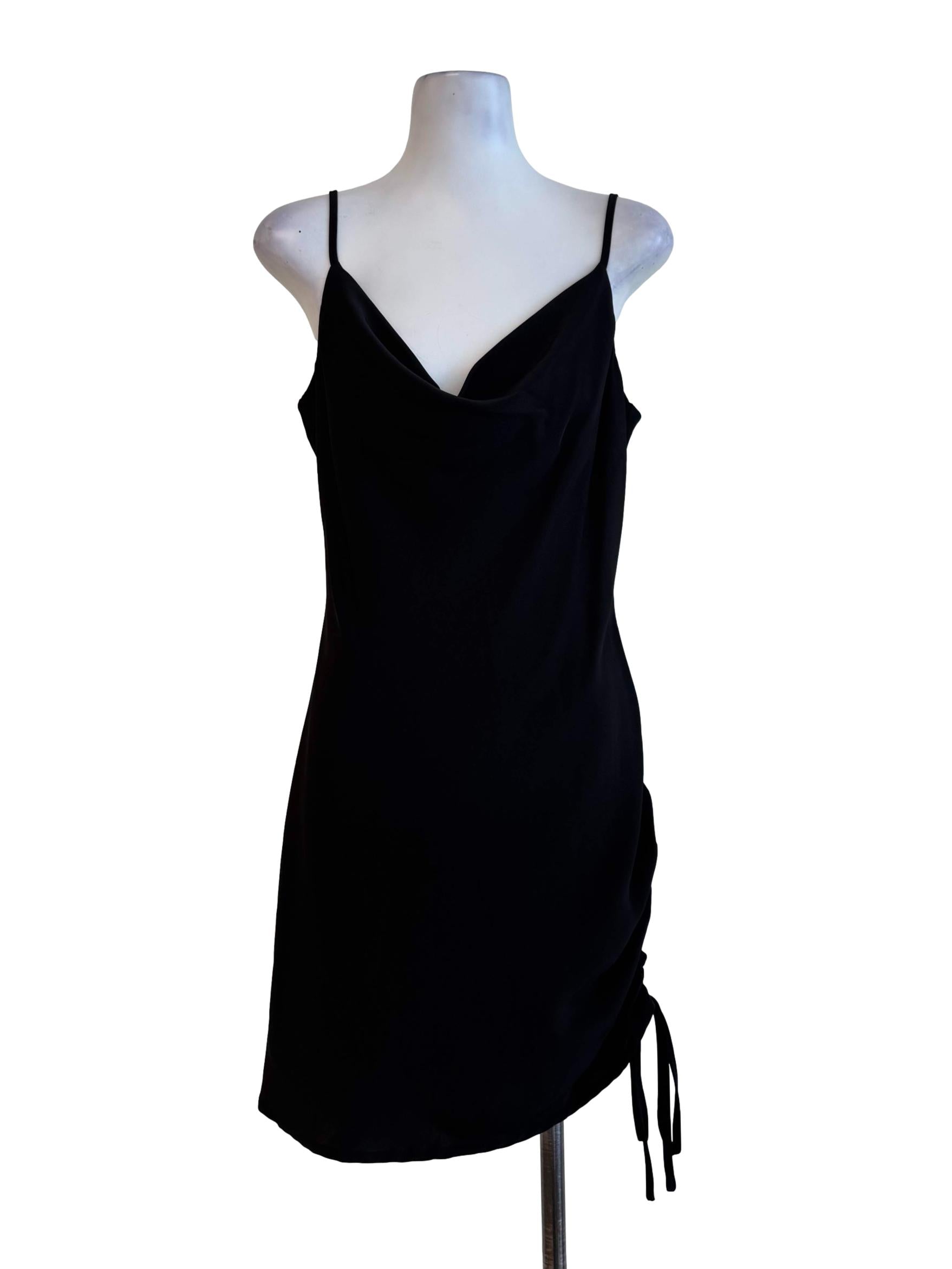 Heavy Black Straight Cut Dress